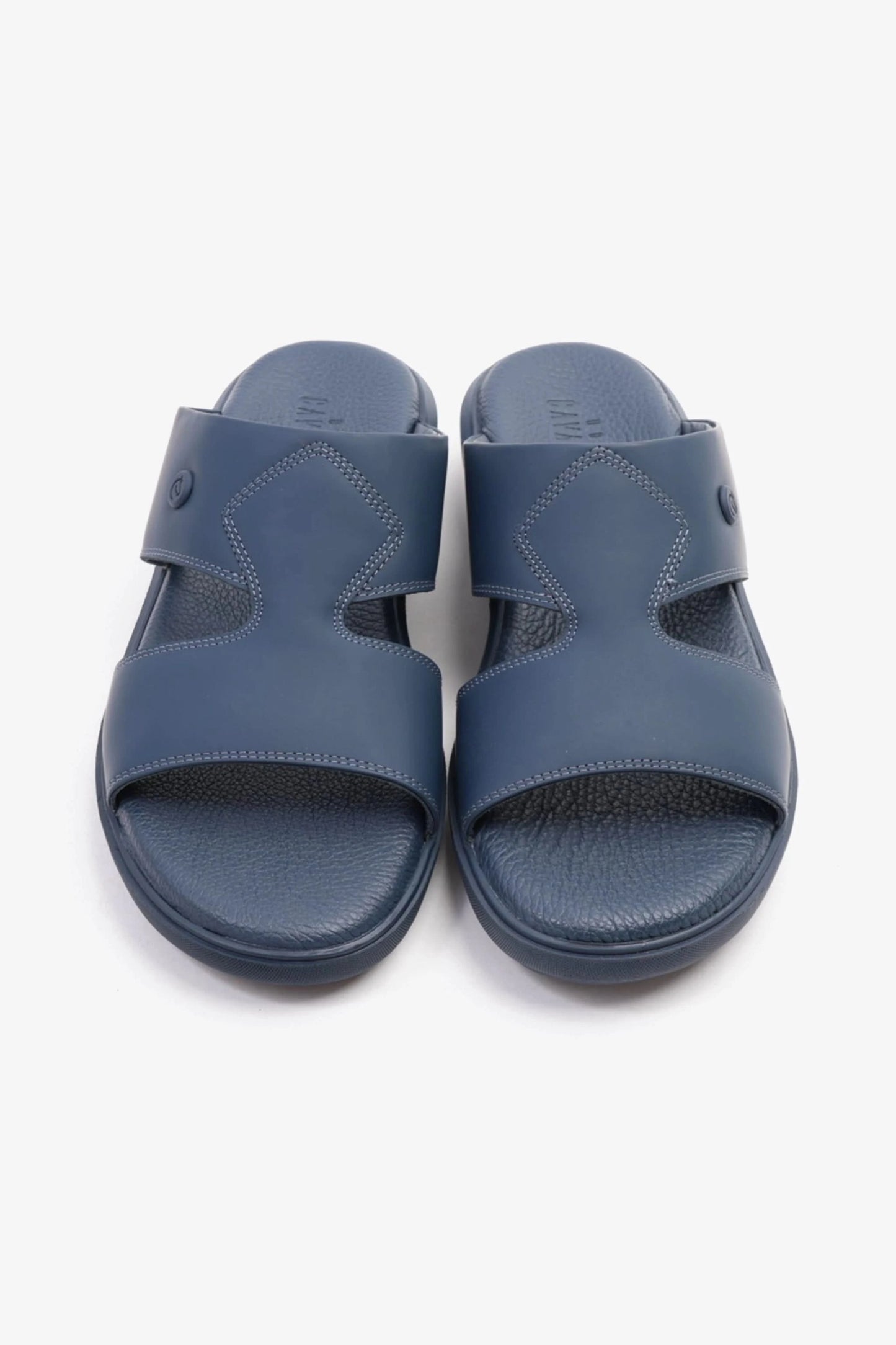 Uomo Cavalier Stylish Comfortable Footbed, Adjustable Side Clasp Navy - Seventy7