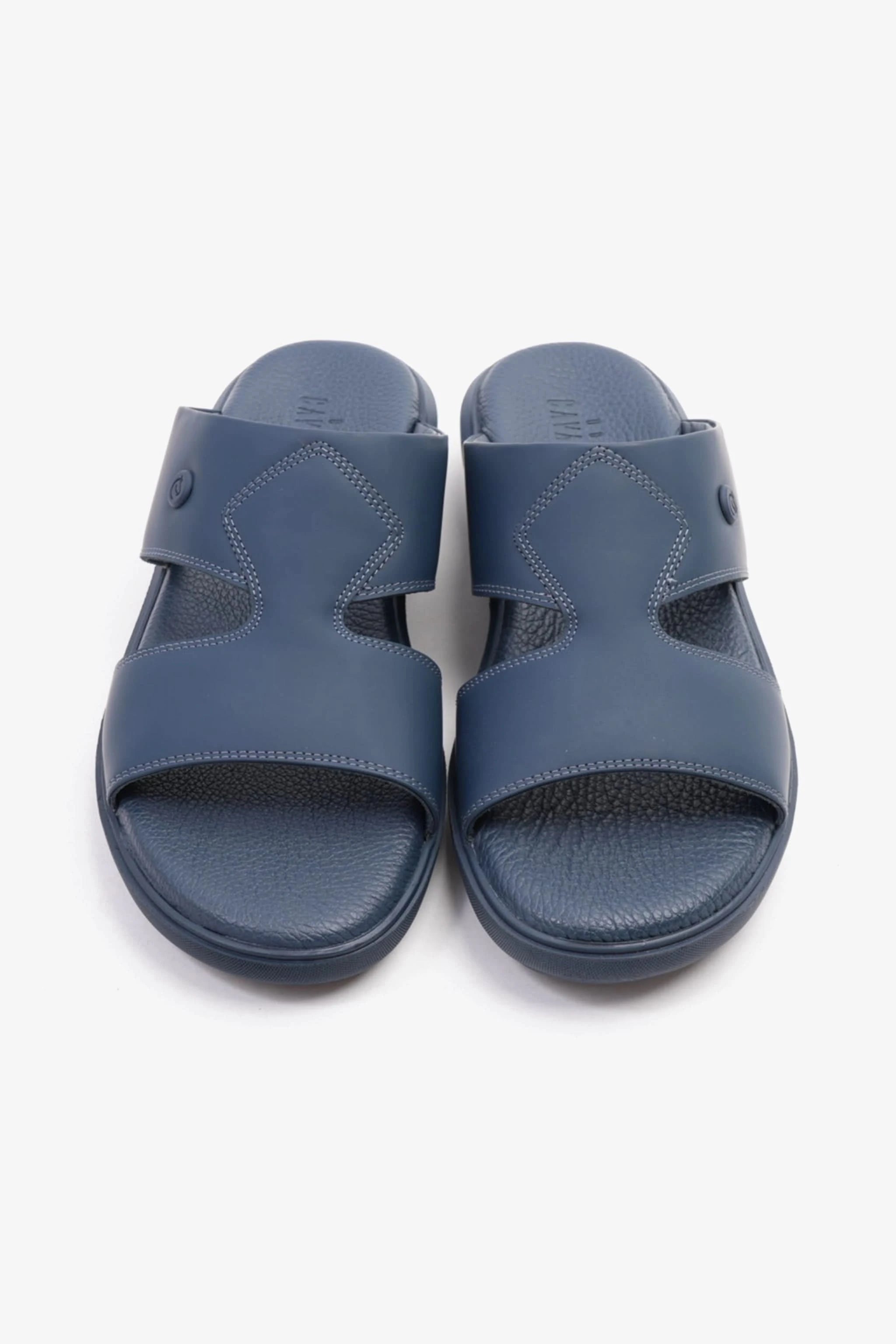 Uomo Cavalier Stylish Comfortable Footbed, Adjustable Side Clasp Navy - Seventy7