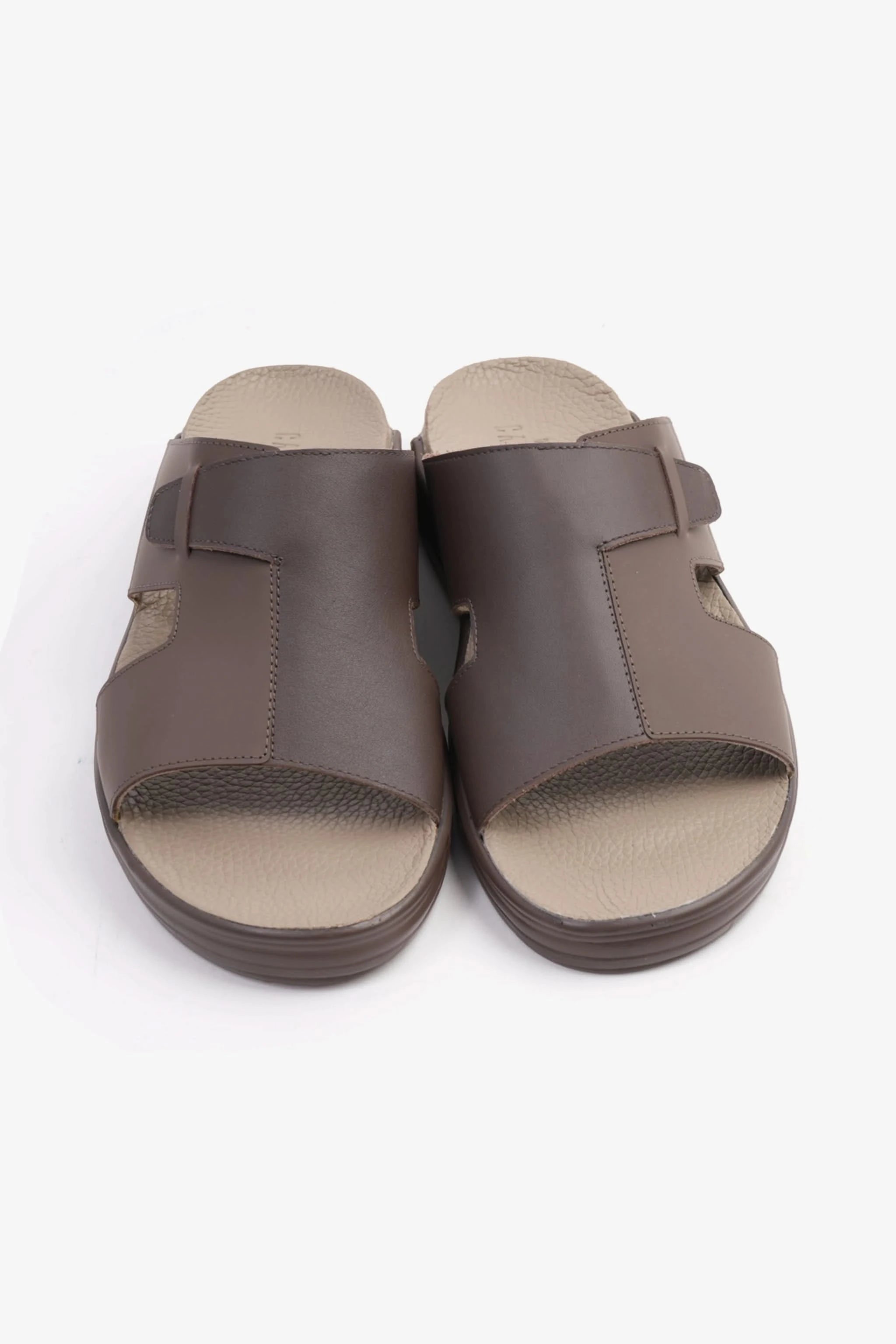 UOMO CAVALIER CLASSIC TRADITIONAL ARAB SANDALS BUCKLE STRAPS BROWN - Seventy7