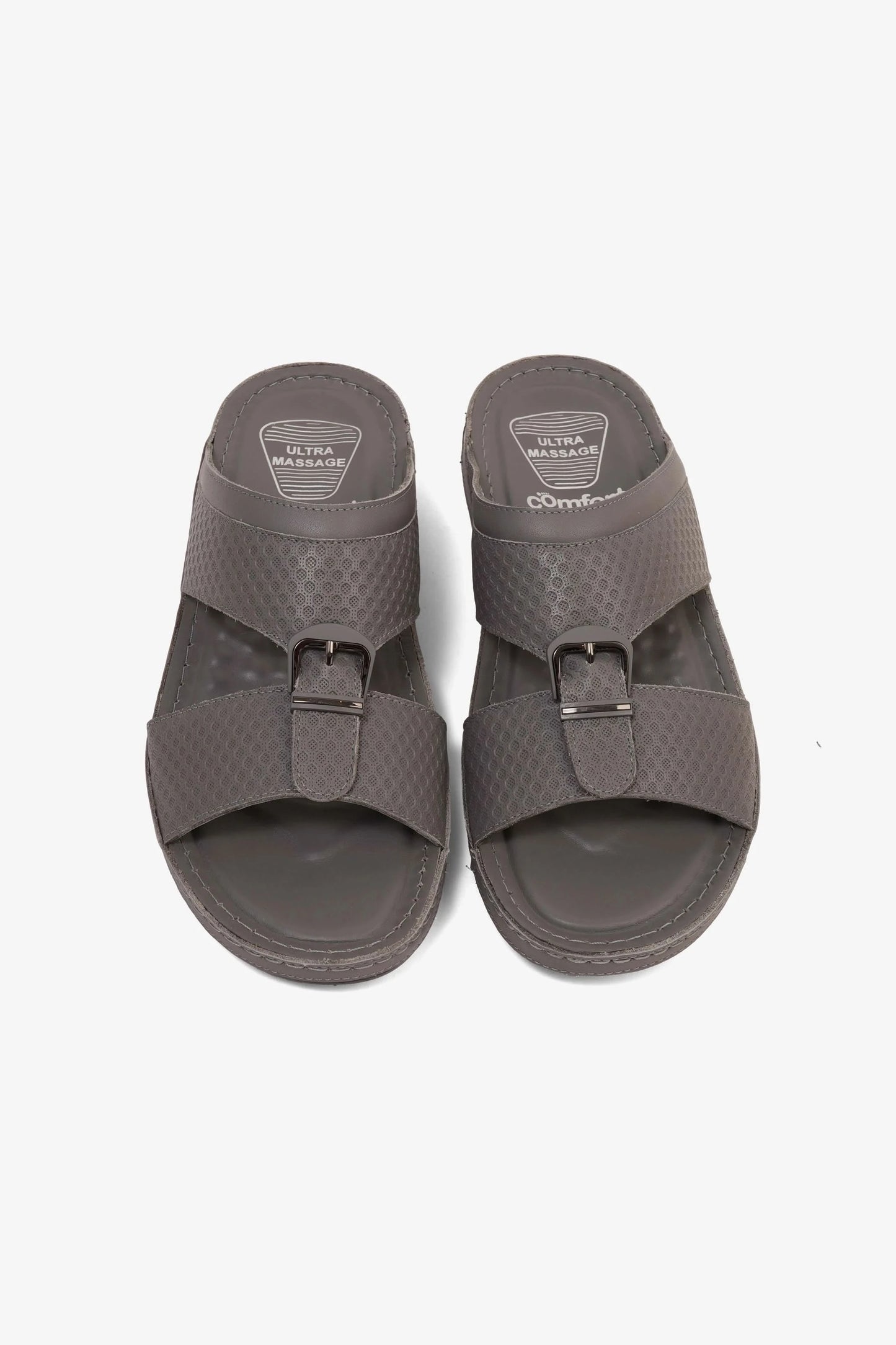 COMFORT PLUS MEN'S ULTRA COMFORT TRIM SANDALS GREY - Seventy7