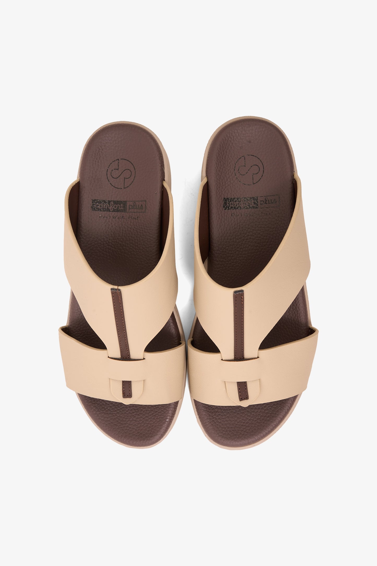 COMFORT PLUS GLIDE LUXE ARABIC SANDALS BEIGE - Seventy7
