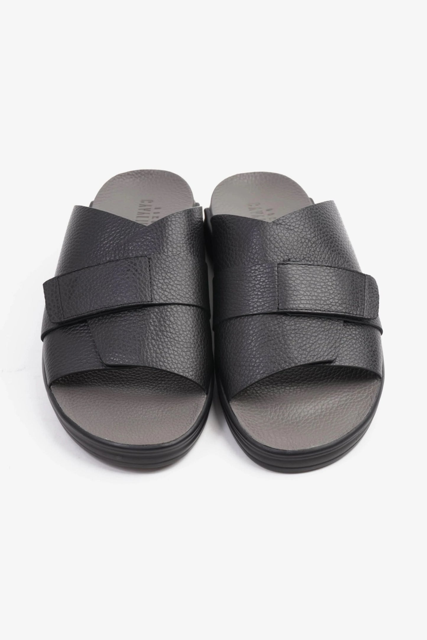 UOMO CAVALIER MEN'S STRAPPY SANDALS BLACK - Seventy7