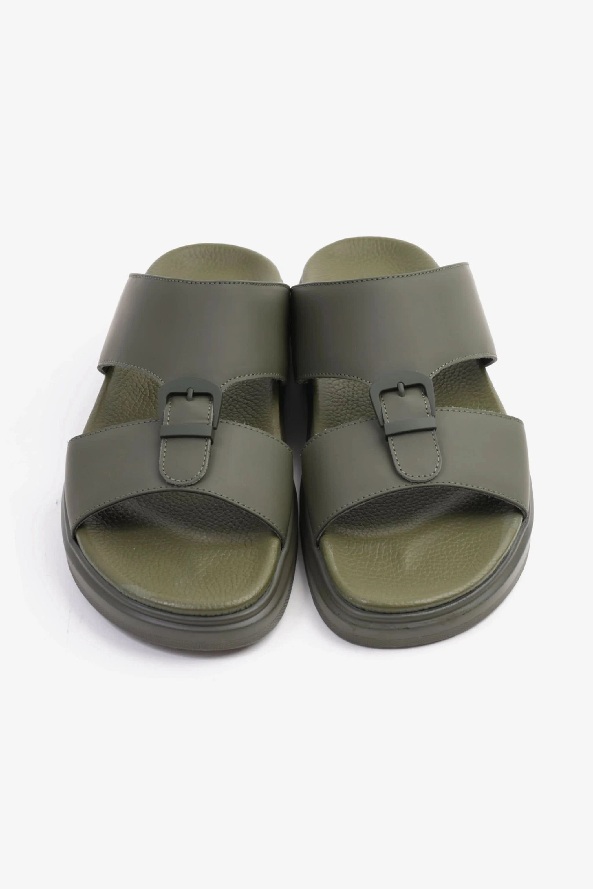 UOMO CAVALIER MENS ARABIC CLASSIC TRIM EXTRA CUSHIONED SANDAL OLIVE - Seventy7