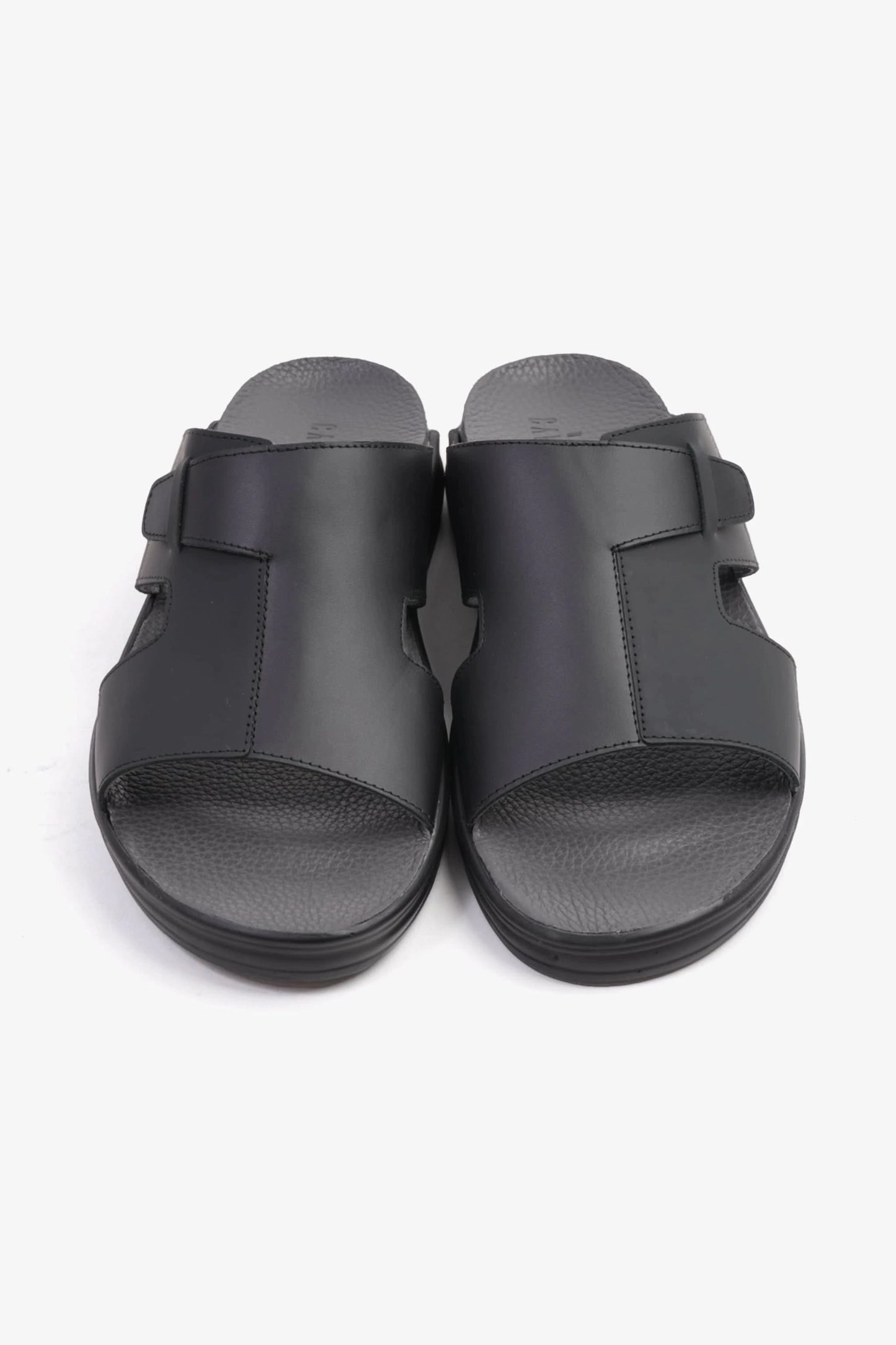 UOMO CAVALIER CLASSIC TRADITIONAL ARAB SANDALS BUCKLE STRAPS BLACK - Seventy7