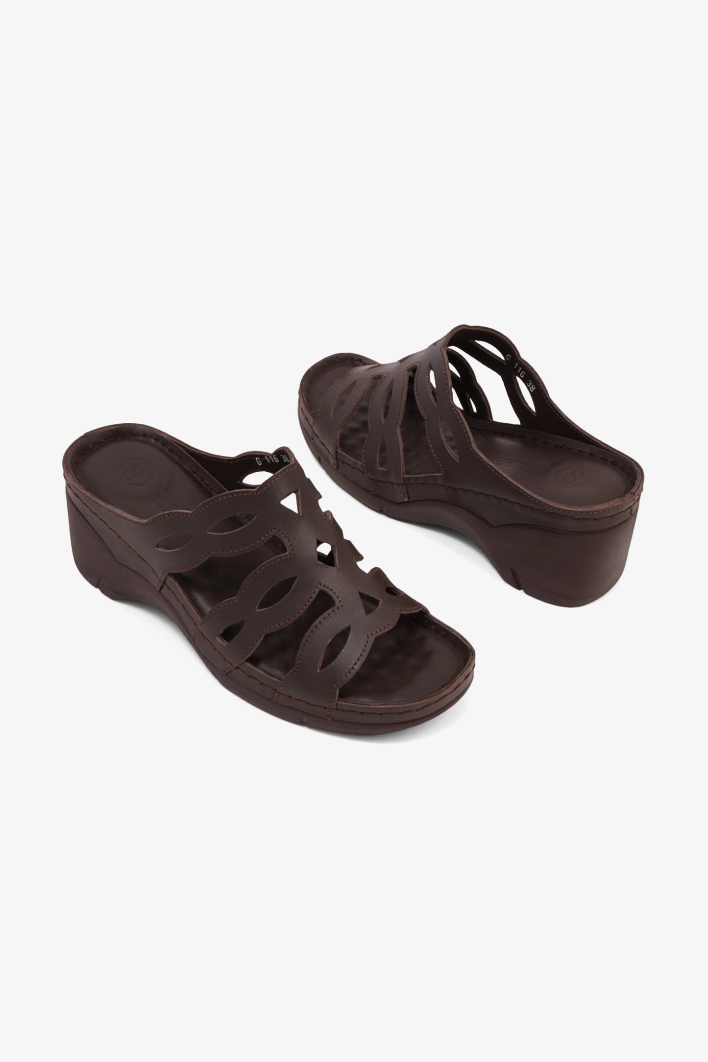 COMFORT PLUS LADIES SANDALS  - GG116 BROWN - Seventy7