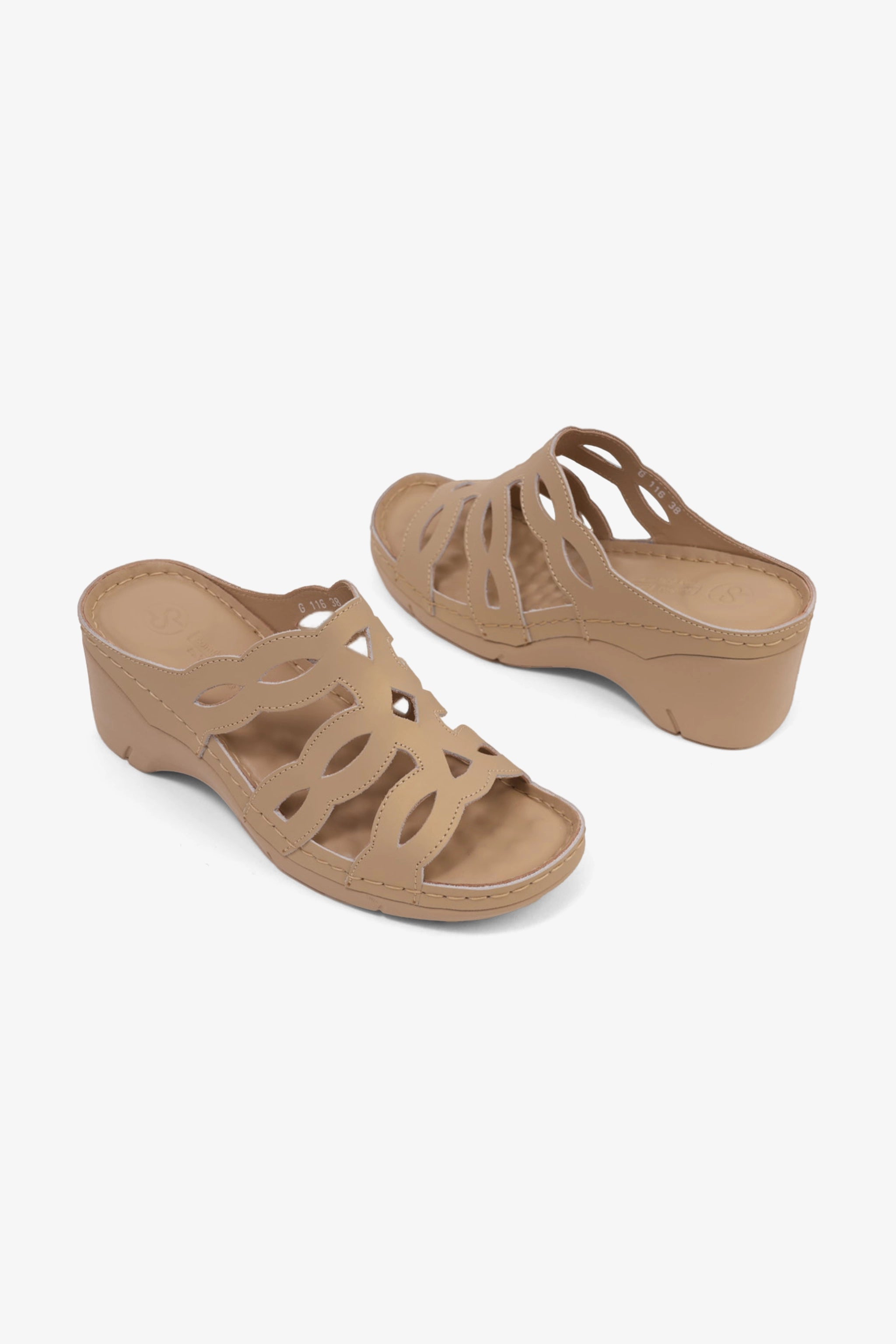 COMFORT PLUS LADIES SANDALS  - GG116 BEIGE - Seventy7
