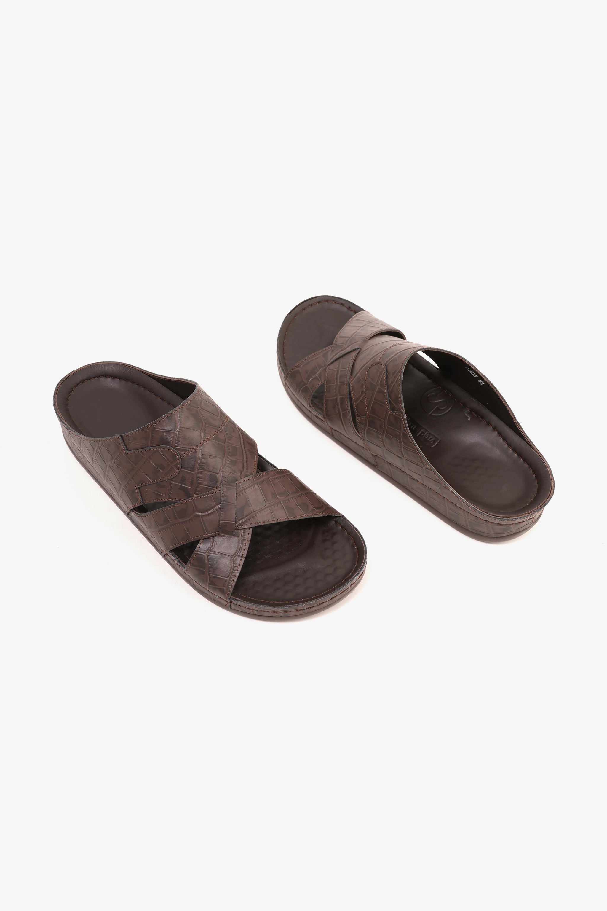 COMFORT PLUS MENS SANDALS  -  AV03 BROWN - Seventy7