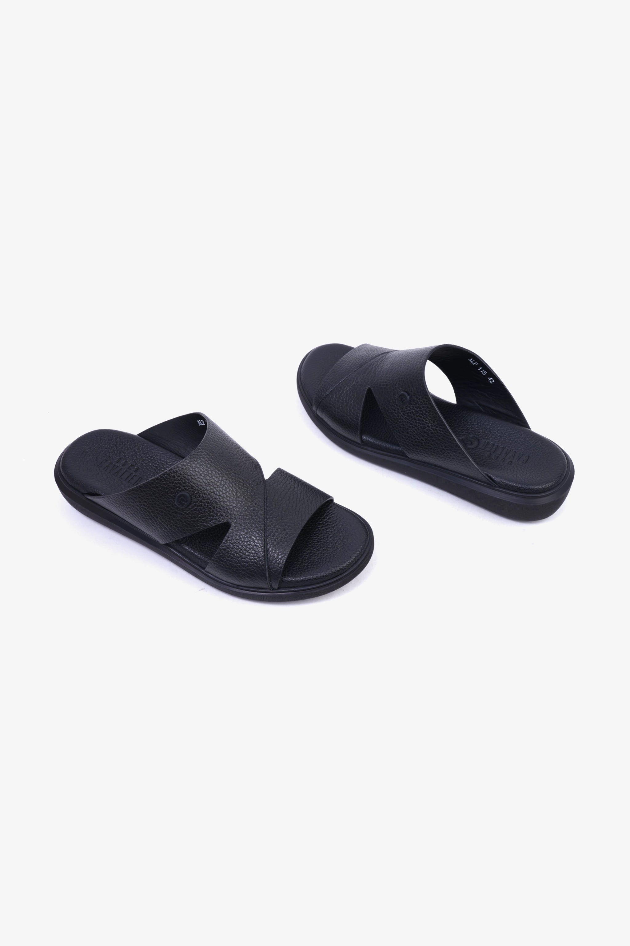 UOMO CAVALIER MENS SANDALS  -  ALP 115 BLACK - Seventy7