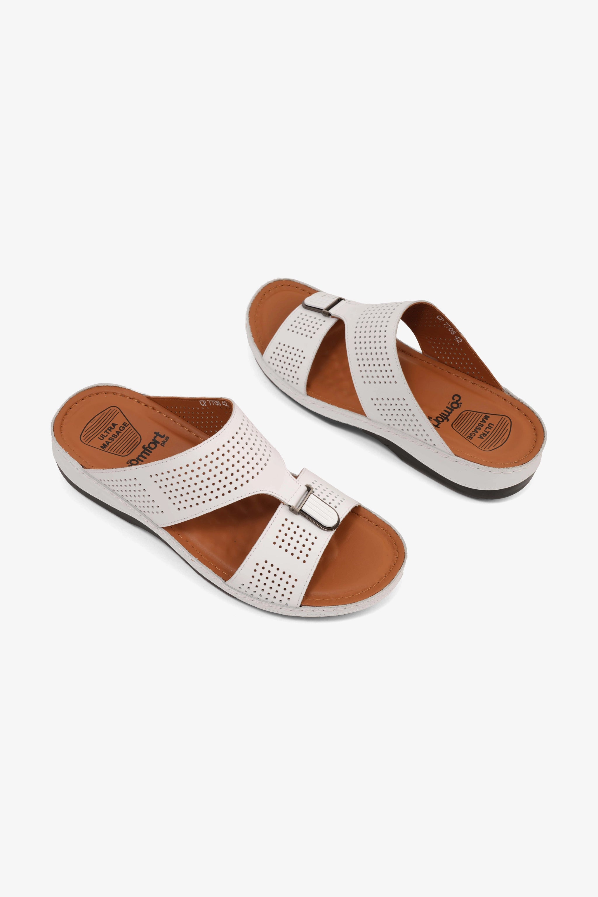 COMFORT PLUS MENS SANDALS - CP 7708 WHITE - Seventy7