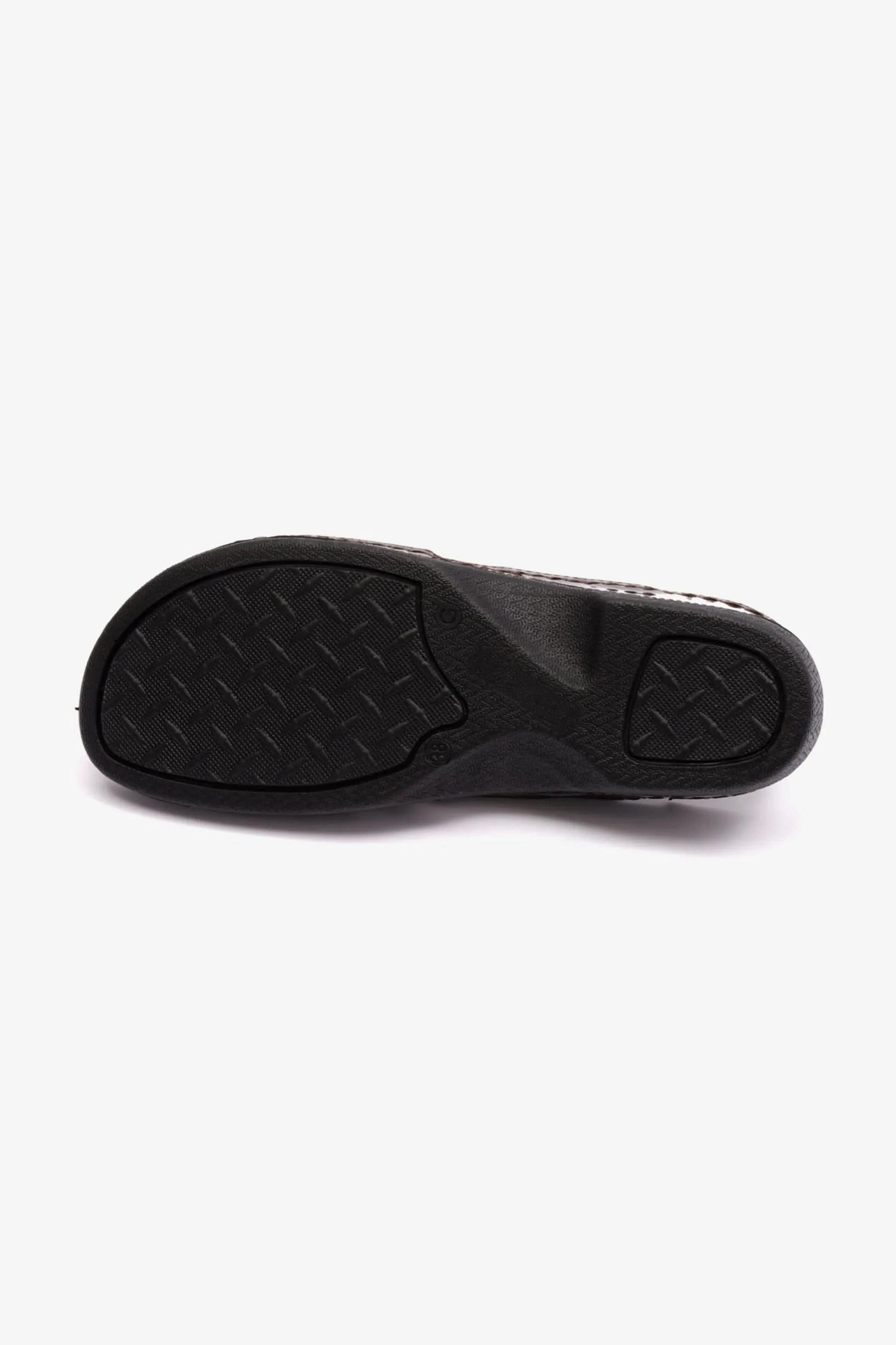 COMFORT PLUS WOMENS CROCO PRINT SANDALS BROWN - Seventy7