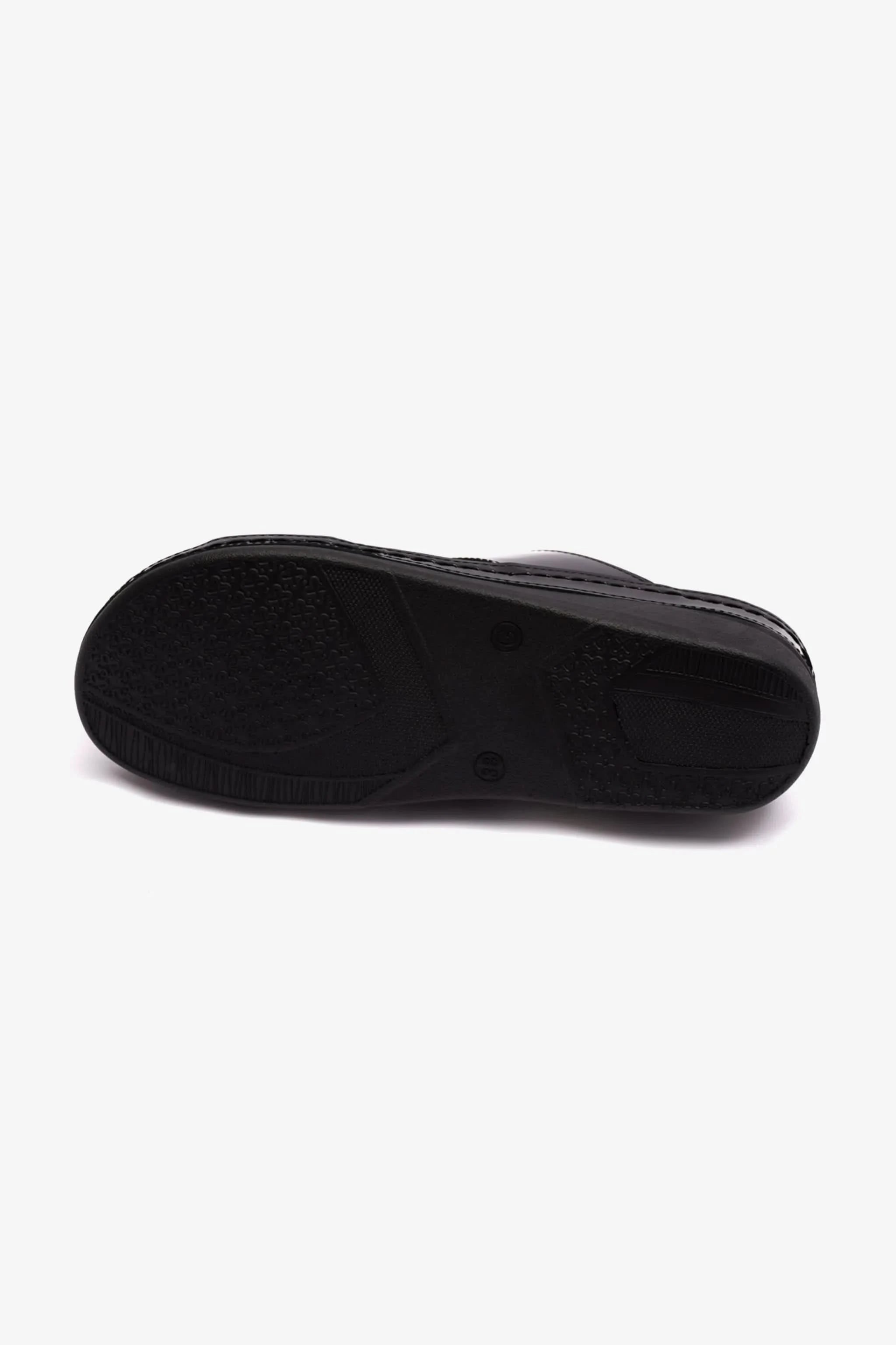 COMFORT PLUS WOMENS LOW HEEL SOFT FOOTBED SANDALS BLACK - Seventy7