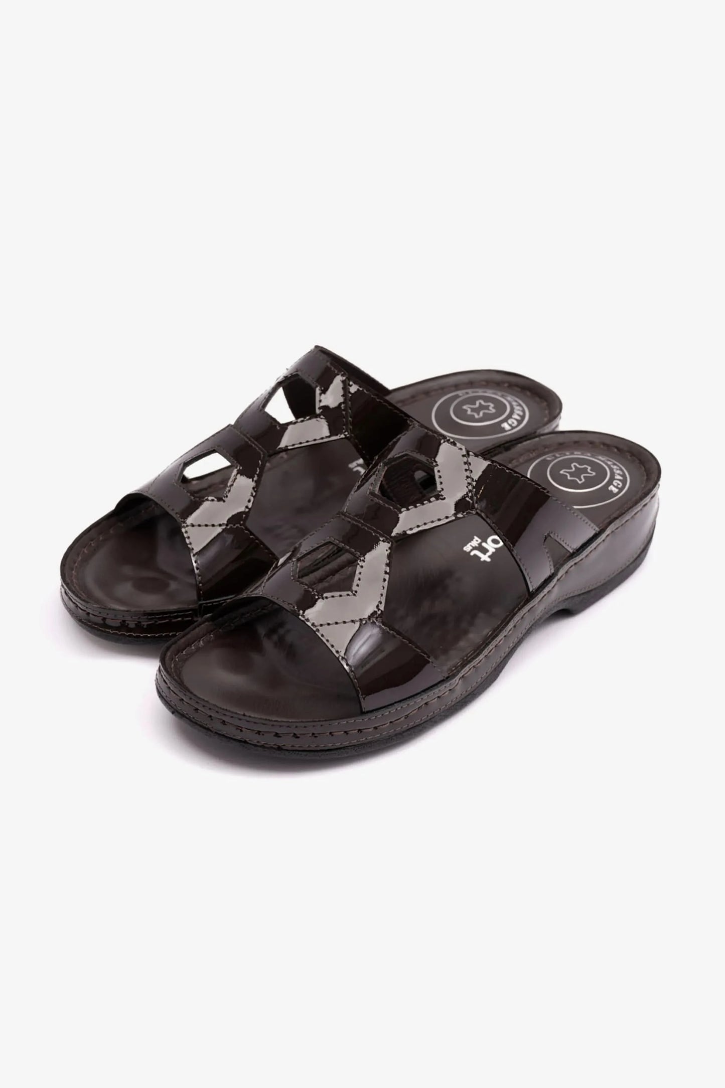 COMFORT PLUS ULTRA MASSAGE POINT WOMENS SANDAL BROWN - Seventy7