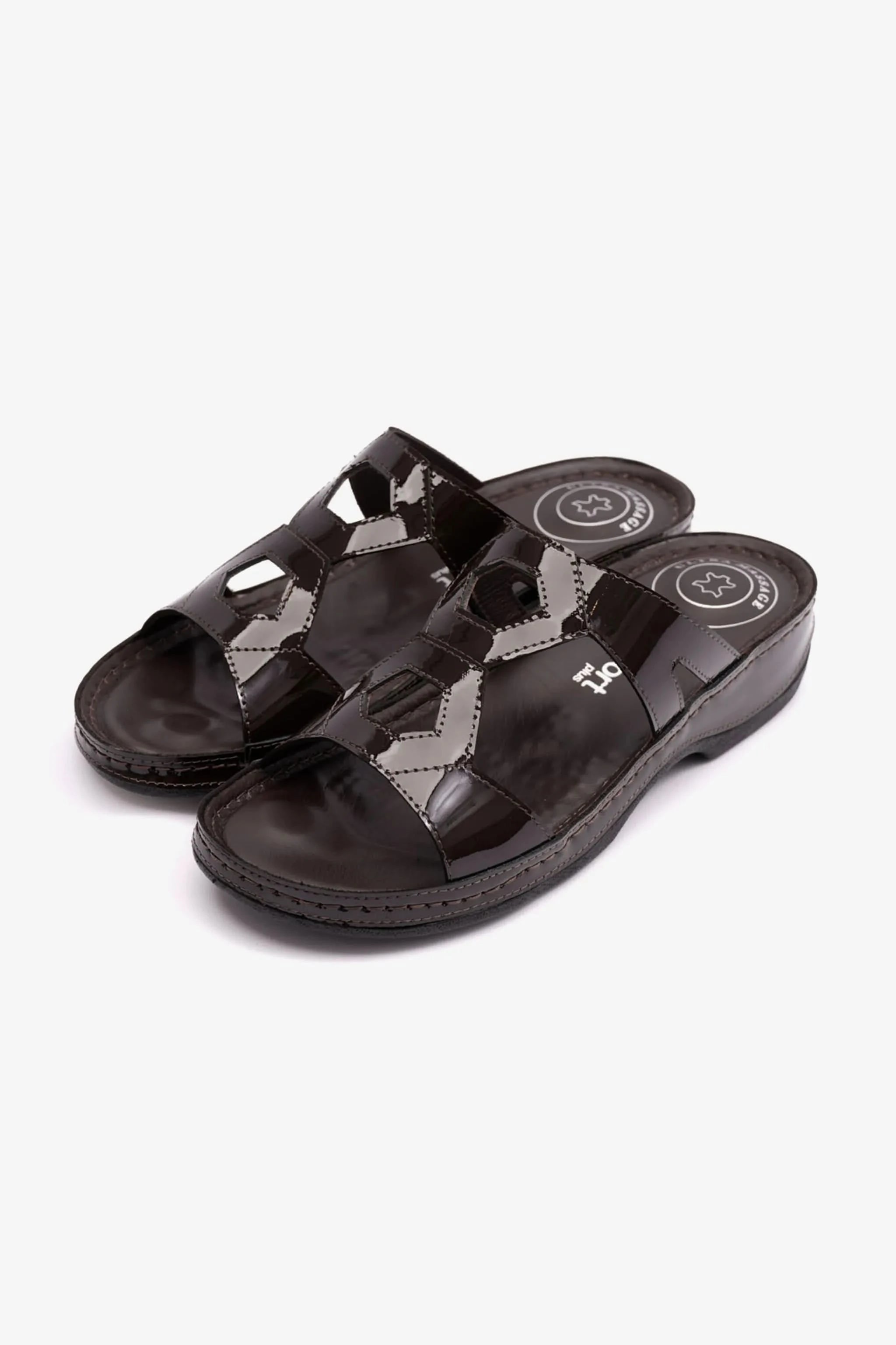 COMFORT PLUS ULTRA MASSAGE POINT WOMENS SANDAL BROWN - Seventy7