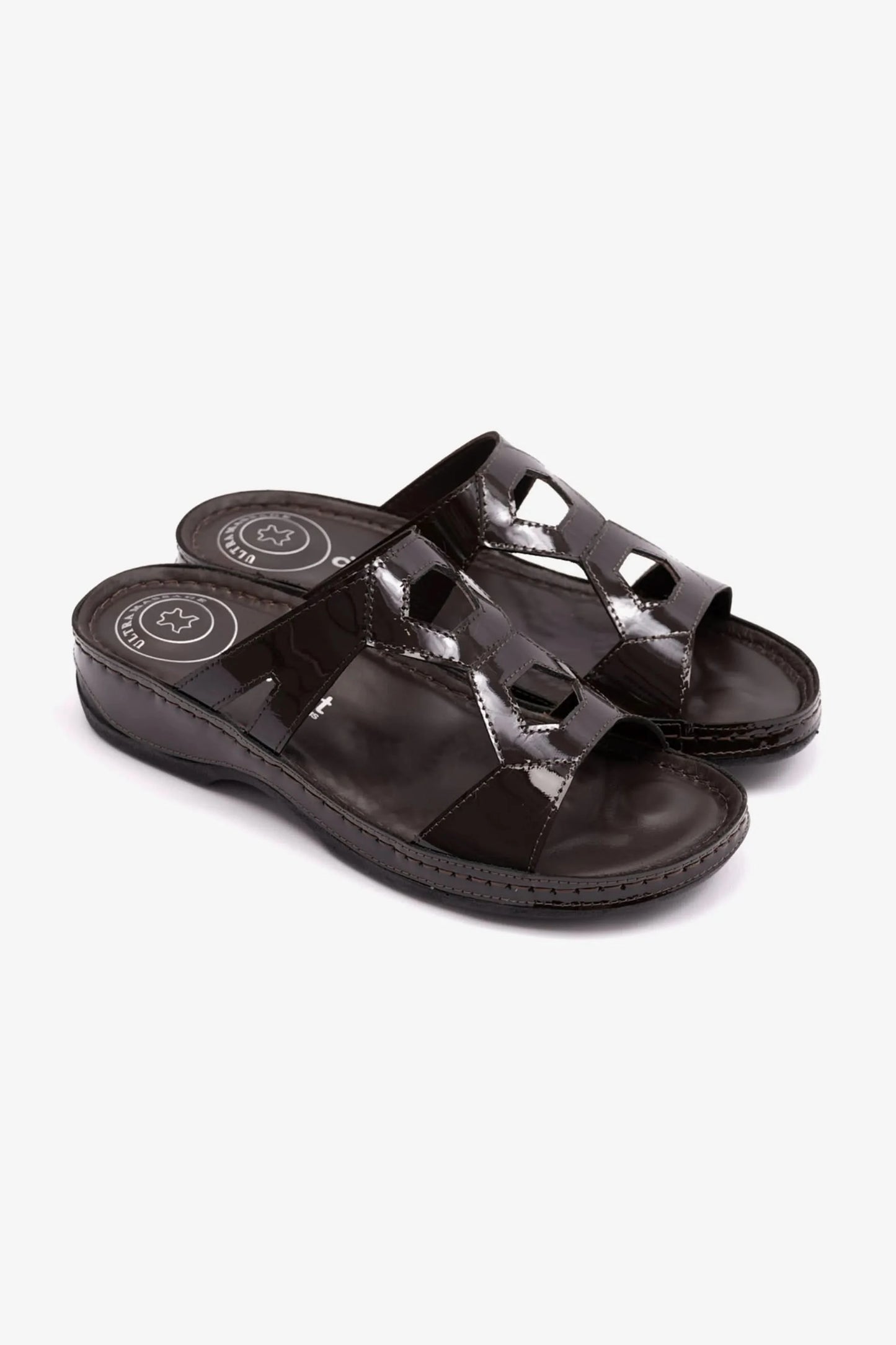 COMFORT PLUS ULTRA MASSAGE POINT WOMENS SANDAL BROWN - Seventy7