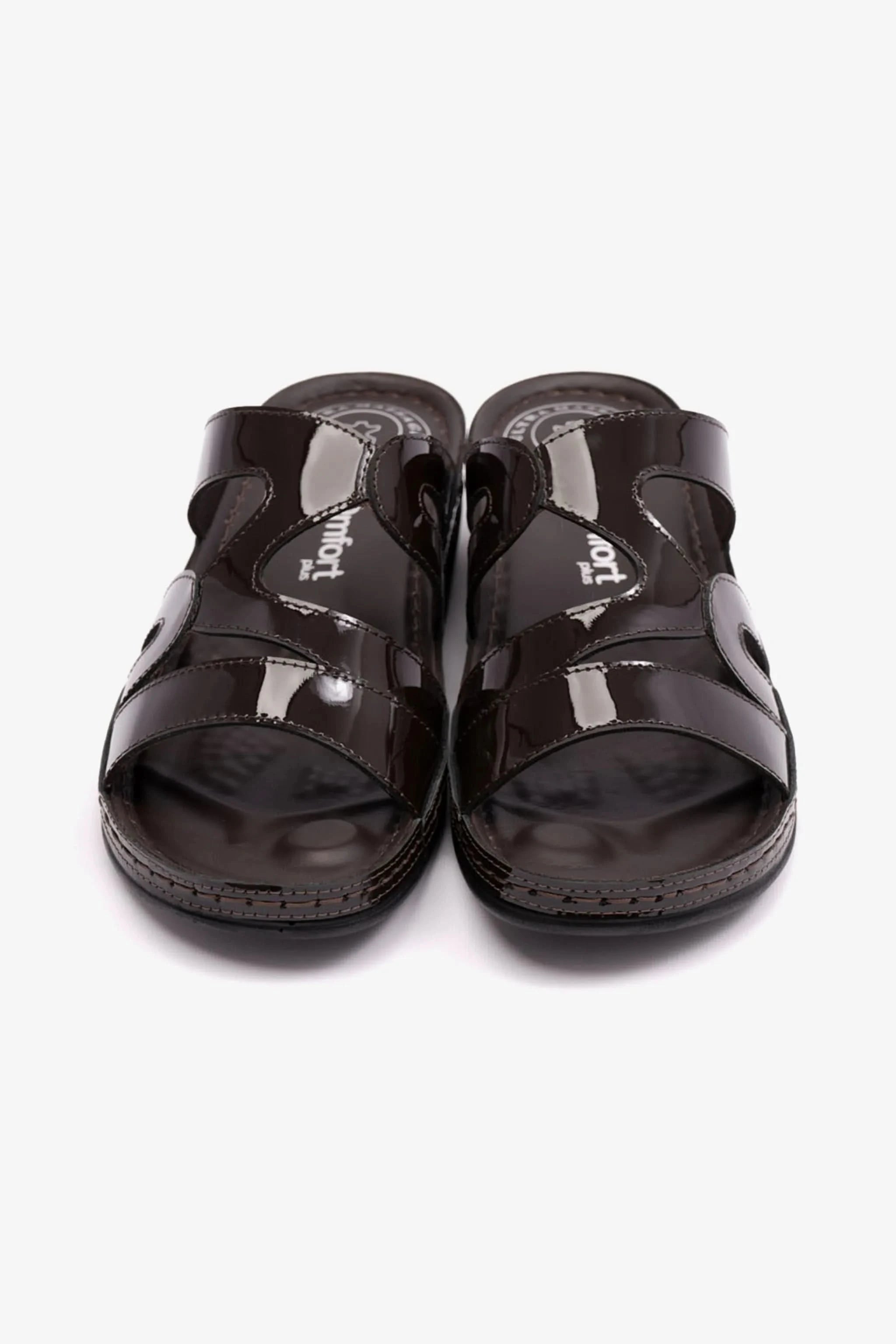 COMFORT PLUS SANDALS FOR LADIES ITALIAN DESIGN BROWN - Seventy7