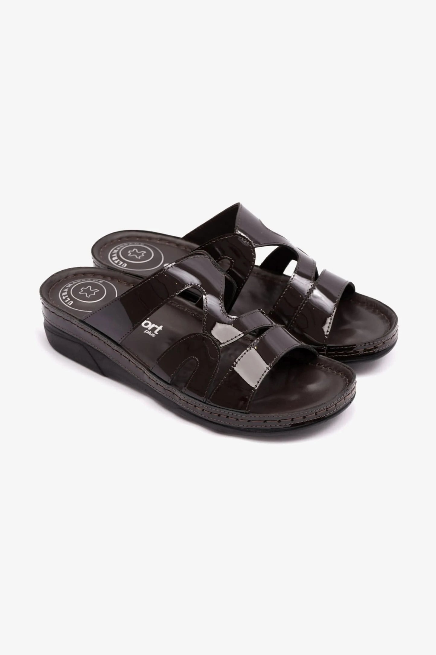 COMFORT PLUS SANDALS FOR LADIES ITALIAN DESIGN BROWN - Seventy7