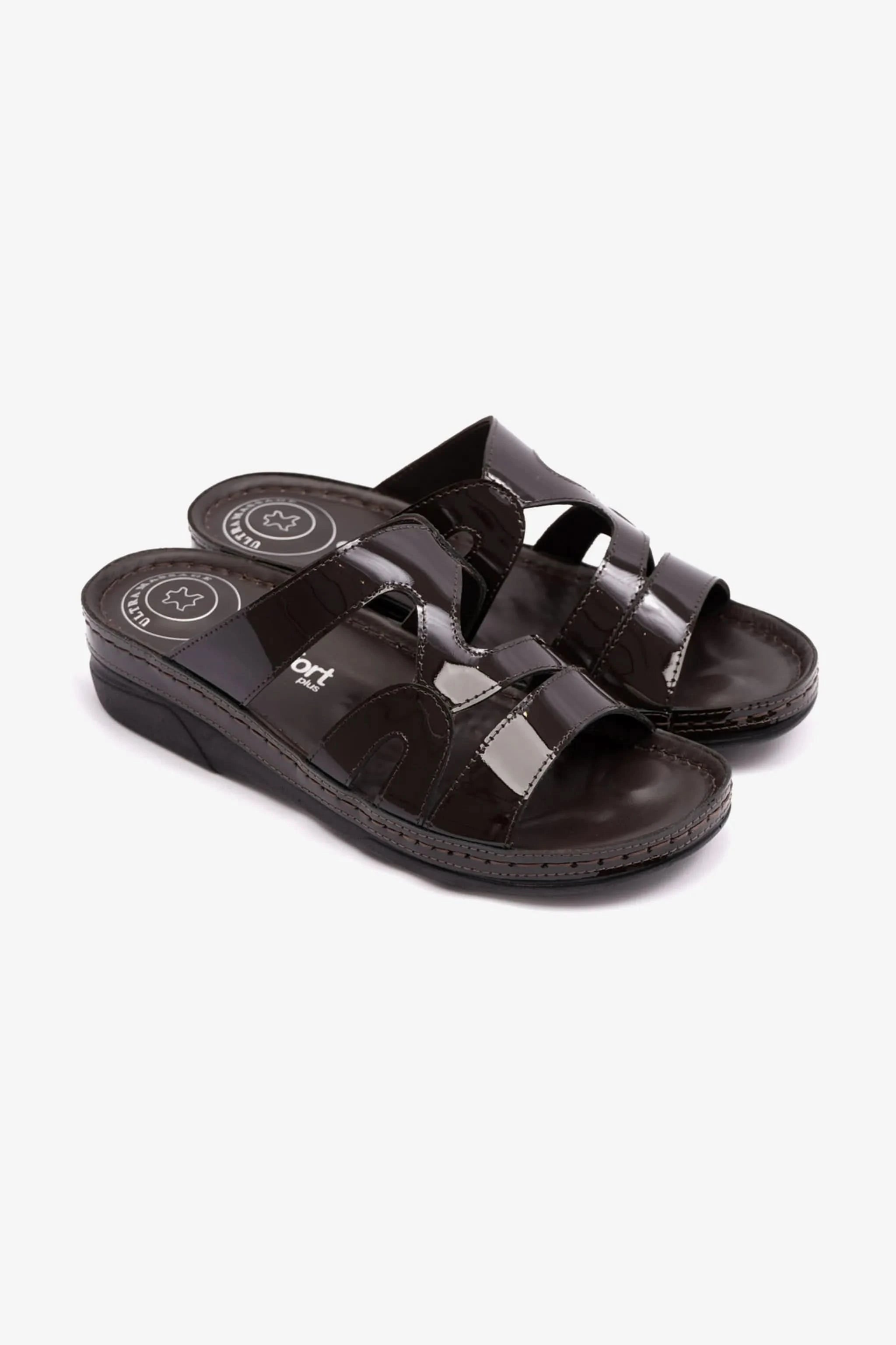 COMFORT PLUS SANDALS FOR LADIES ITALIAN DESIGN BROWN - Seventy7