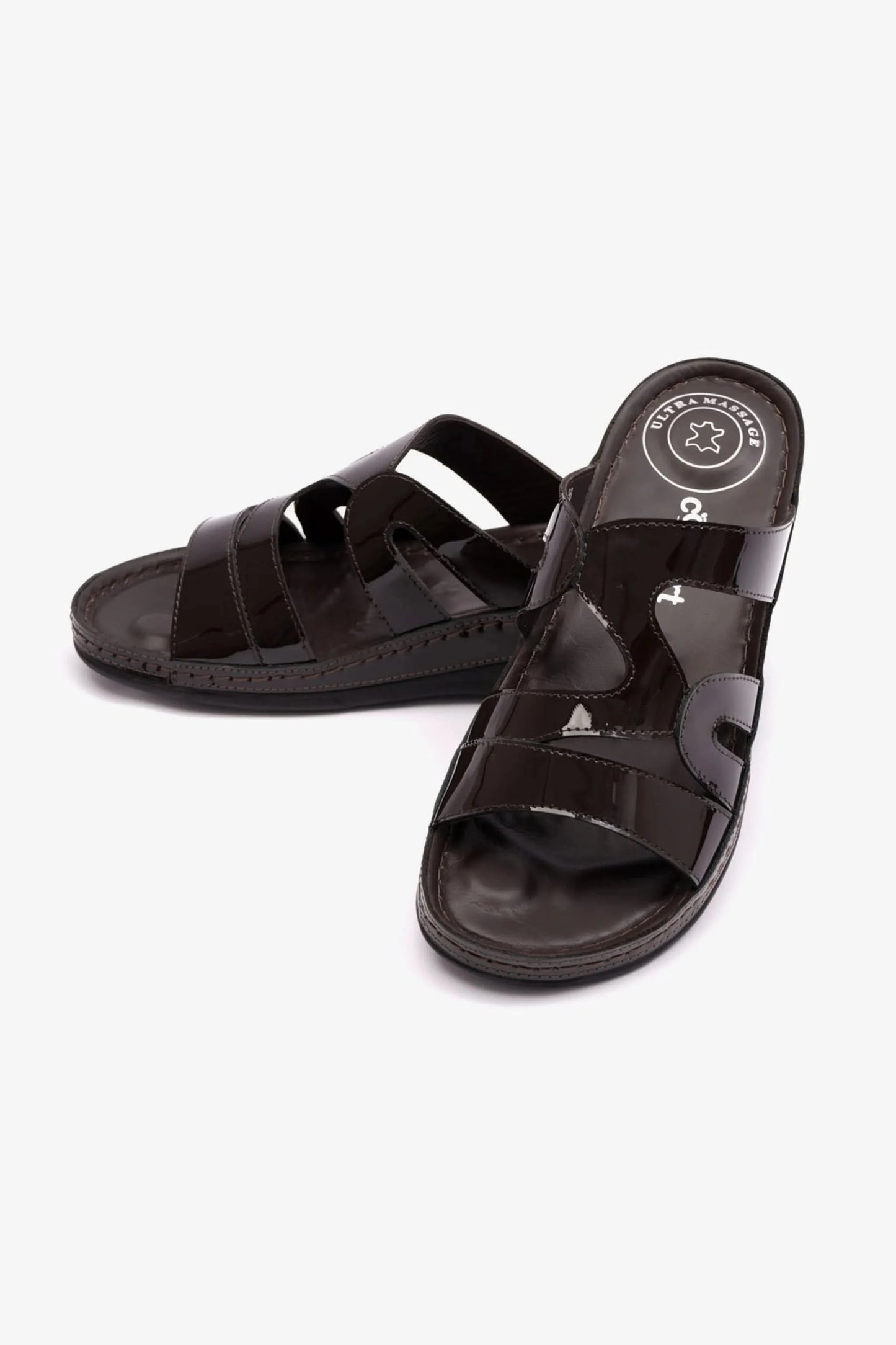 COMFORT PLUS SANDALS FOR LADIES ITALIAN DESIGN BROWN - Seventy7