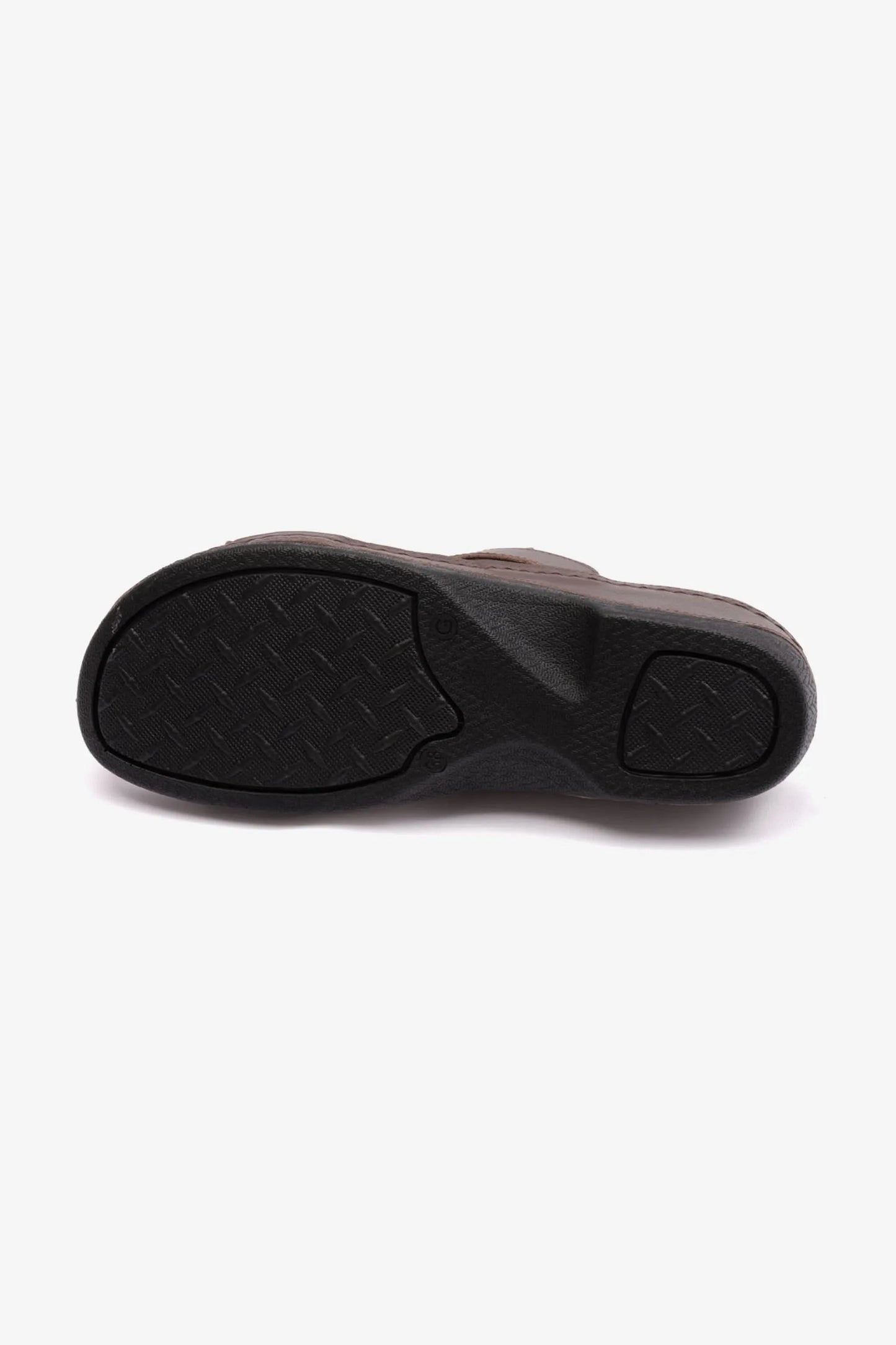 COMFORT PLUS MATTE LEATHER WOMEN SANDALS BROWN - Seventy7