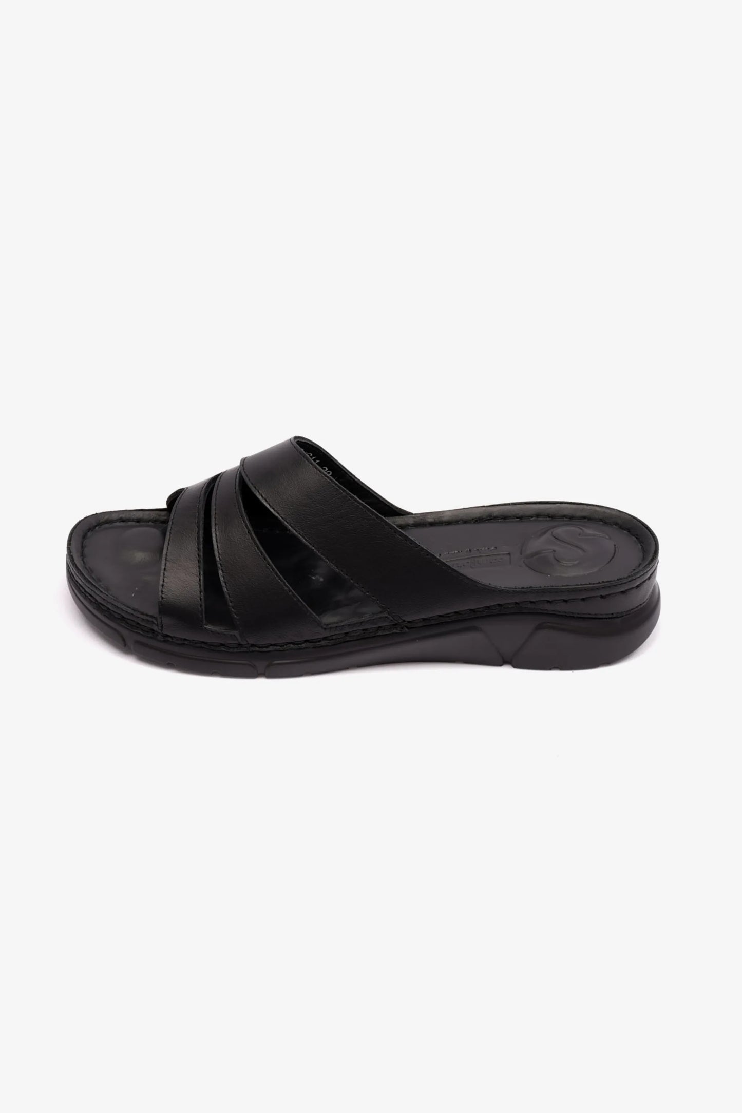 COMFOT PLUS WOMENS SANDALS WITH FLEXIBLE OUTSOLE BLACK - Seventy7