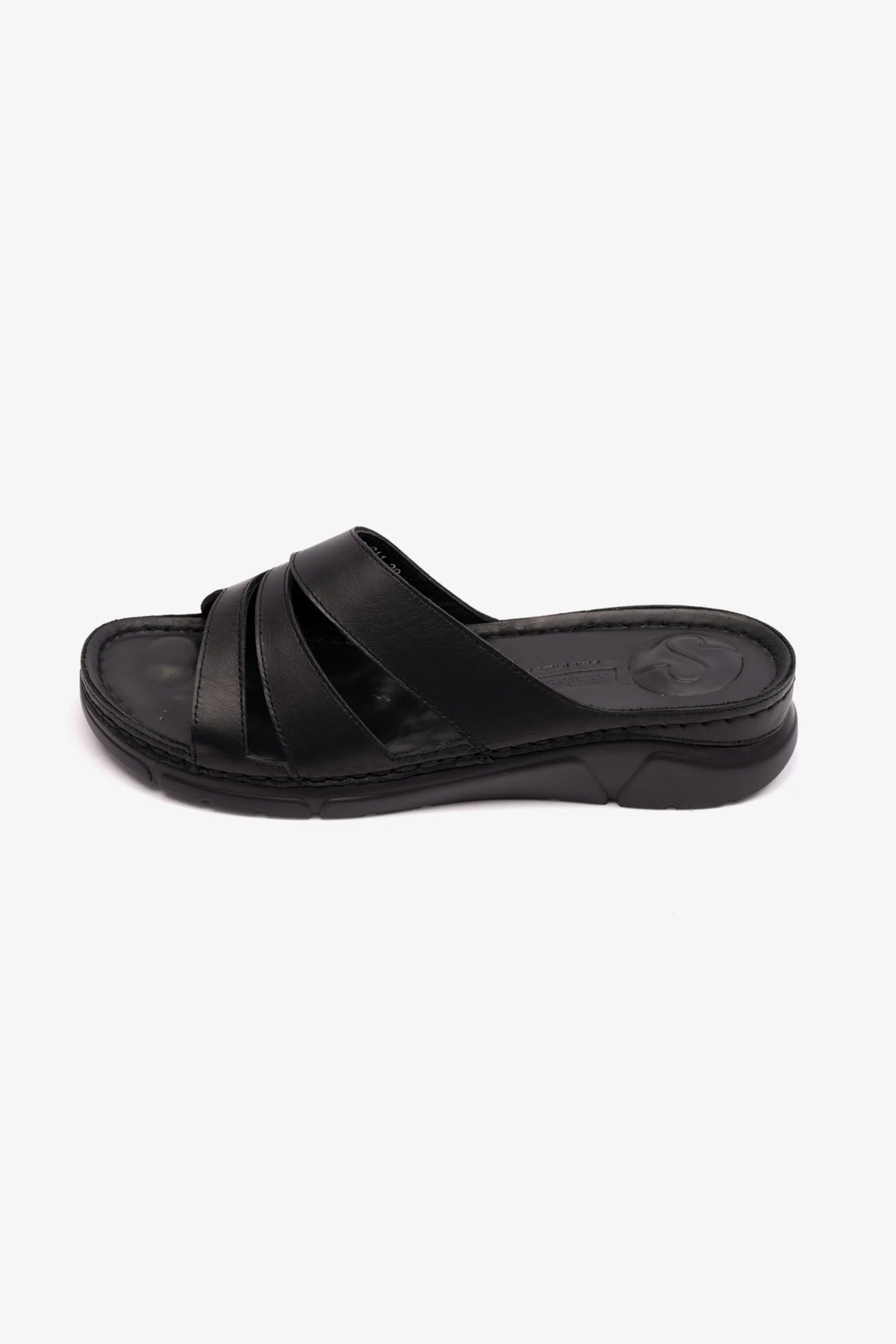 COMFOT PLUS WOMENS SANDALS WITH FLEXIBLE OUTSOLE BLACK - Seventy7
