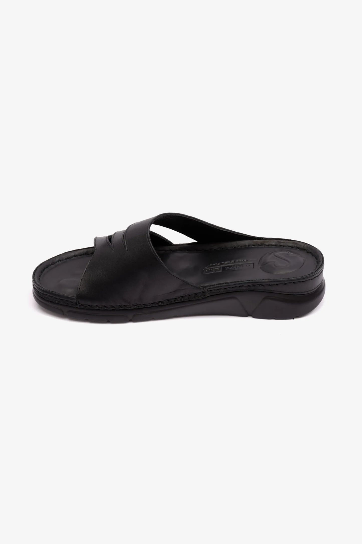 COMFOT PLUS WOMENS SANDALS WITH FLEXIBLE OUTSOLE BLACK - Seventy7