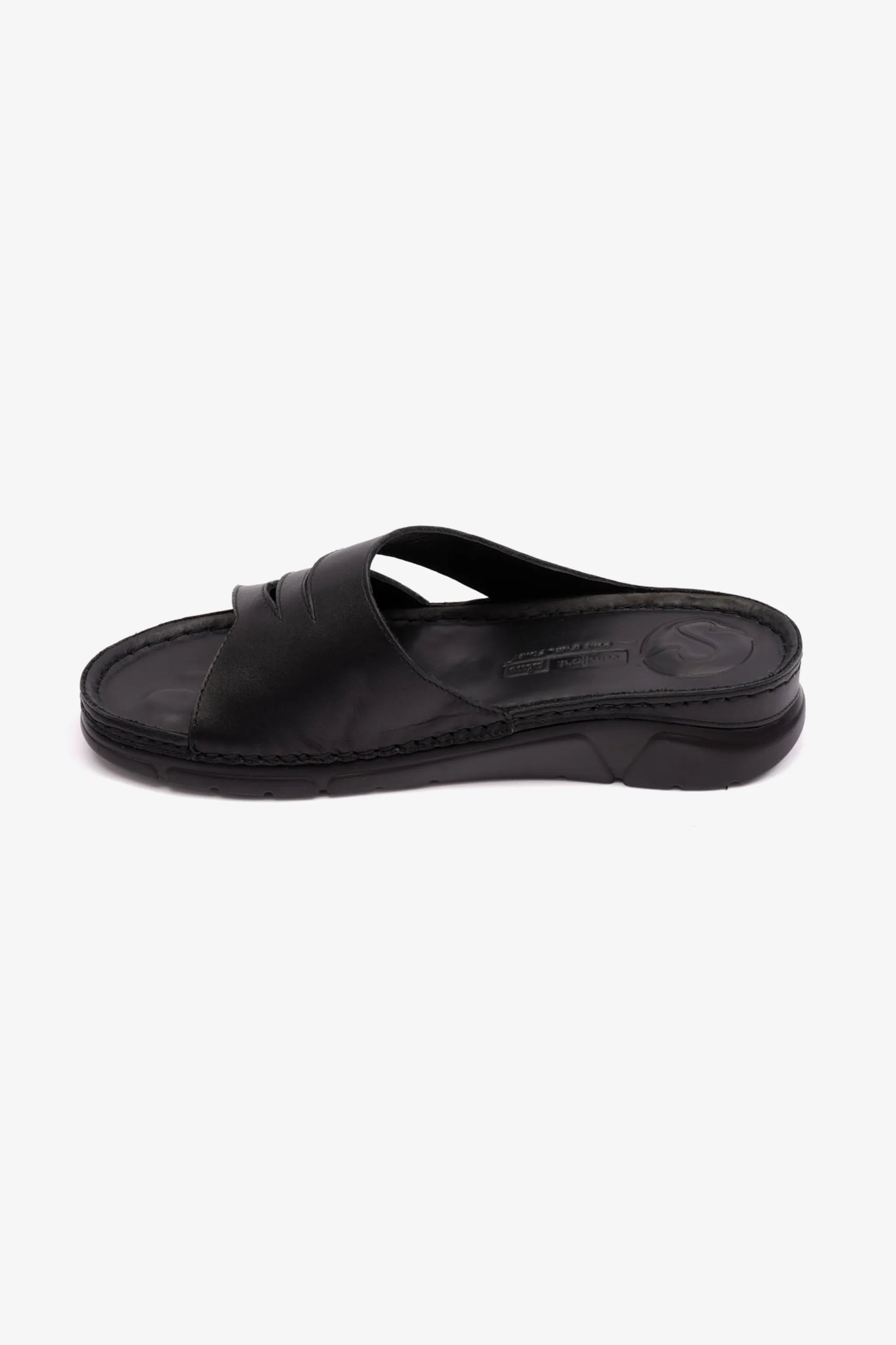 COMFOT PLUS WOMENS SANDALS WITH FLEXIBLE OUTSOLE BLACK - Seventy7