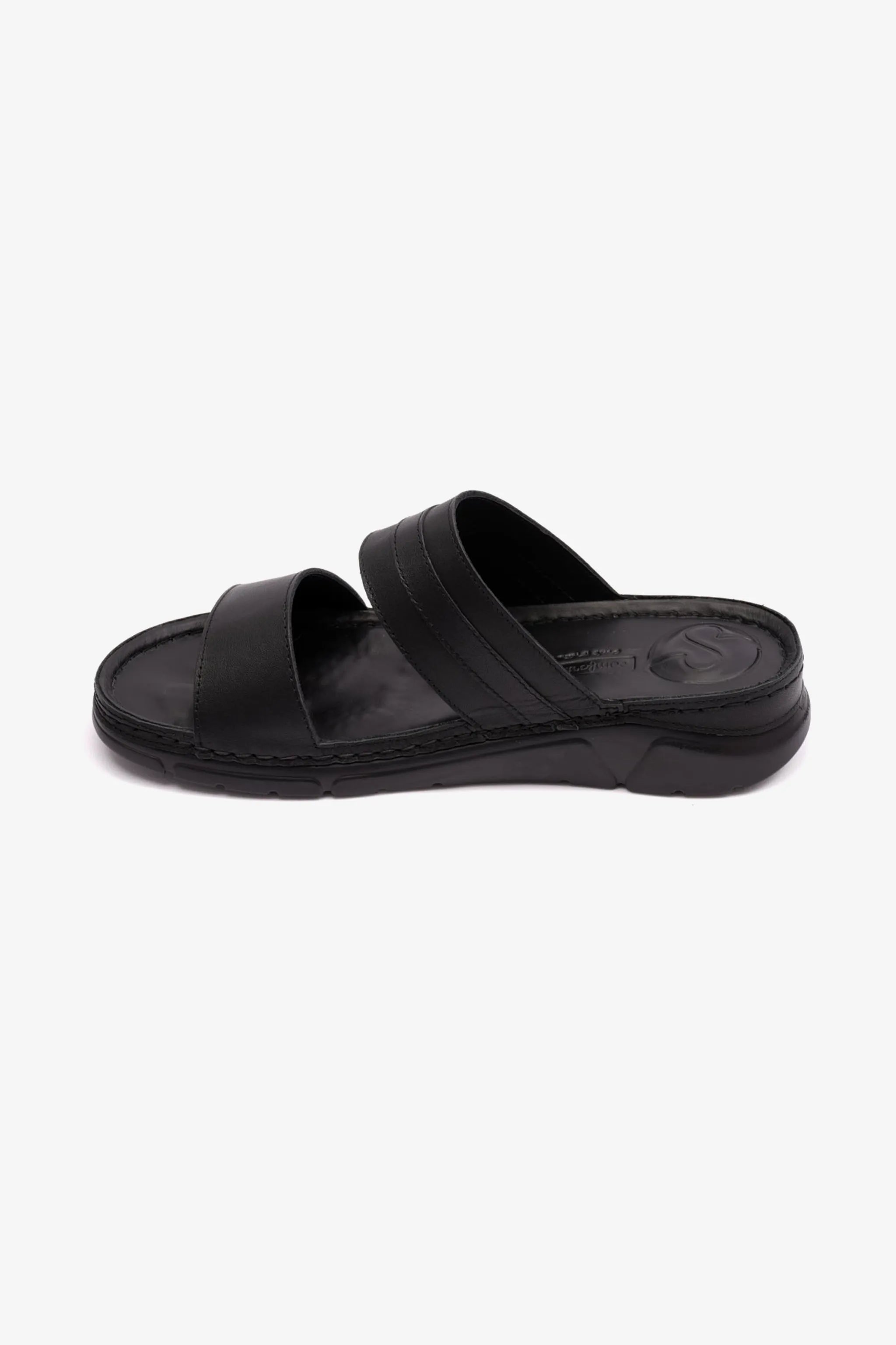 COMFORT PLUS ELEGANT TRIM LADIES SANDAL BLACK - Seventy7