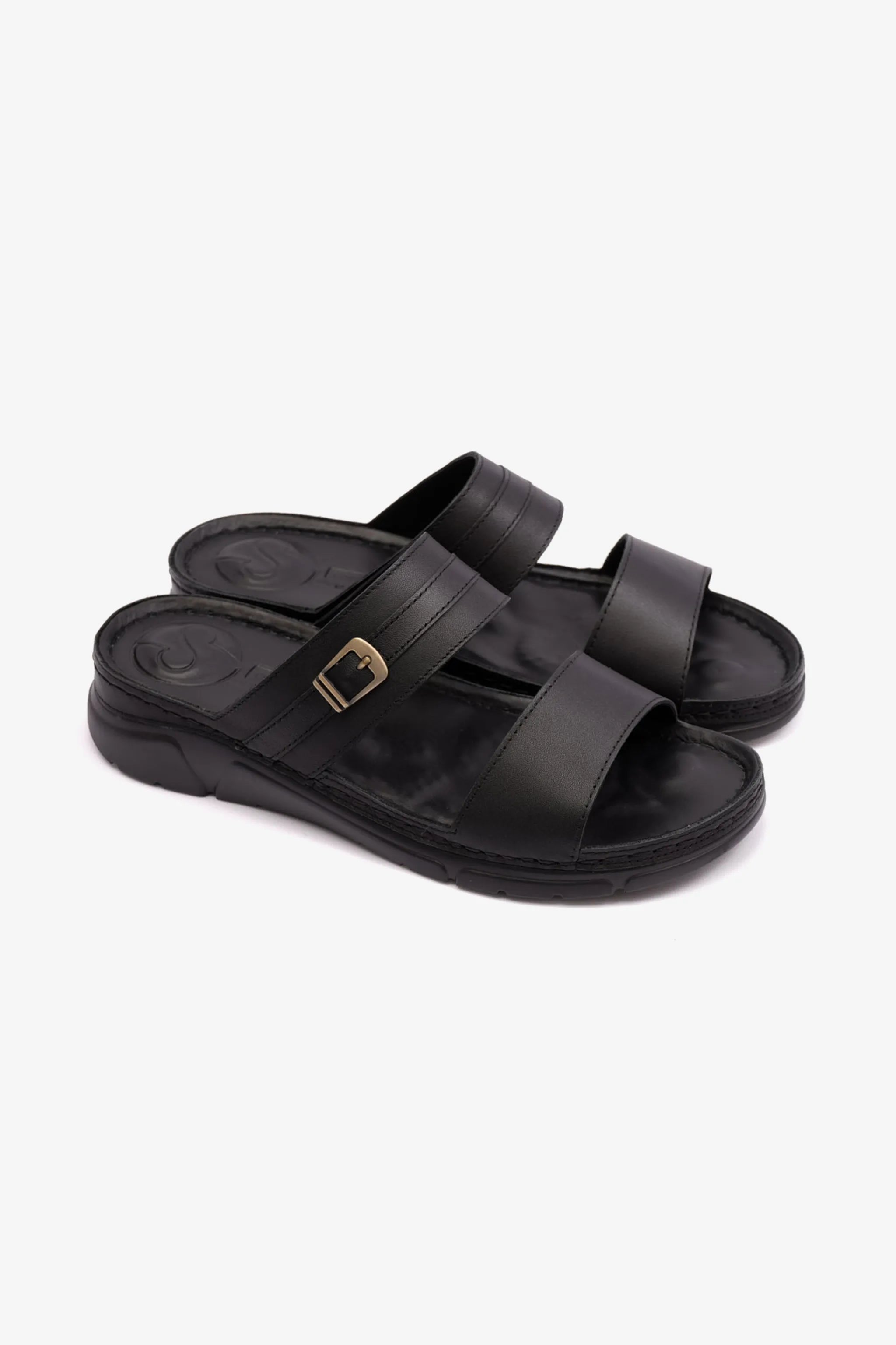 COMFORT PLUS ELEGANT TRIM LADIES SANDAL BLACK - Seventy7