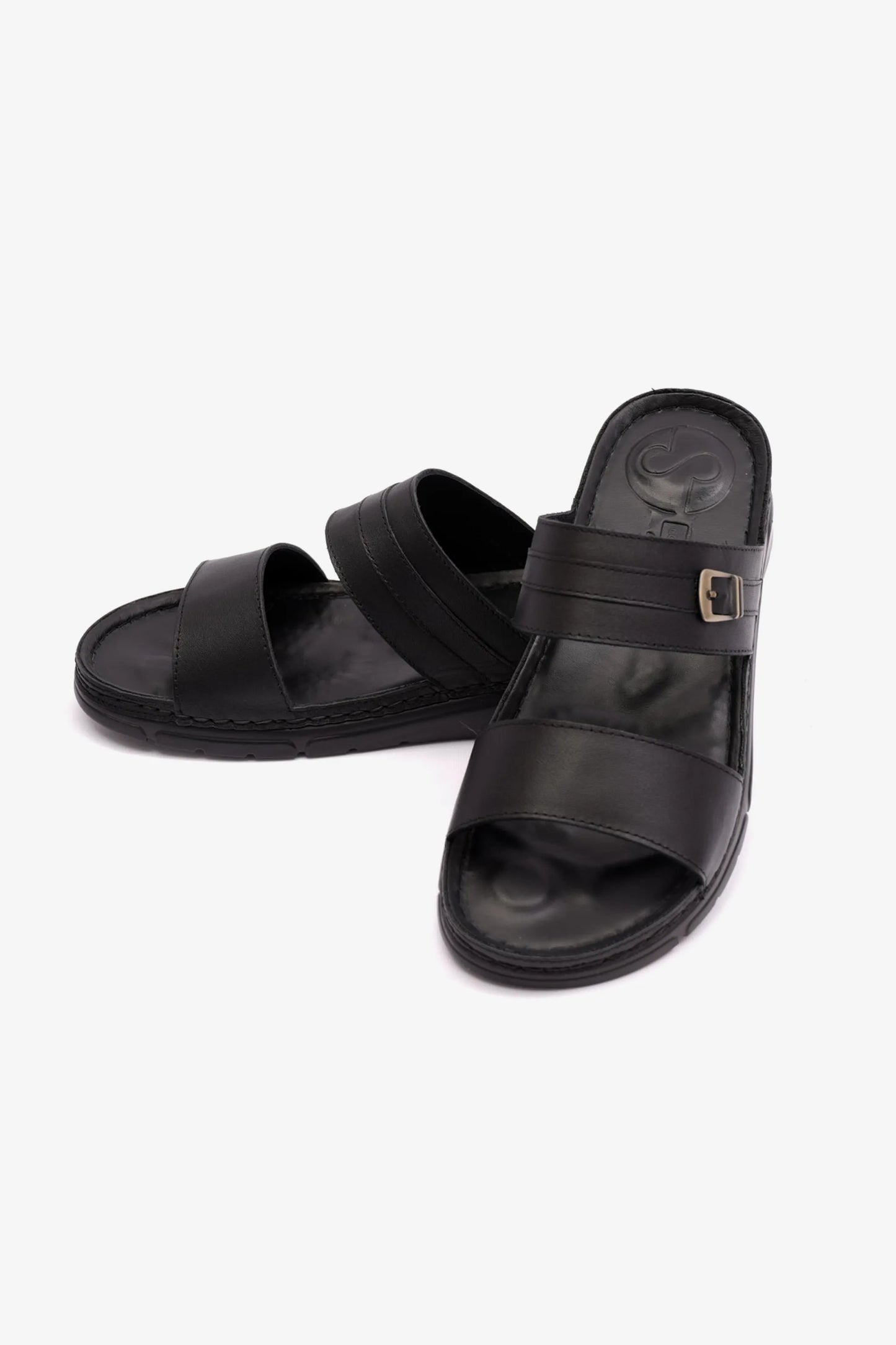 COMFORT PLUS ELEGANT TRIM LADIES SANDAL BLACK - Seventy7