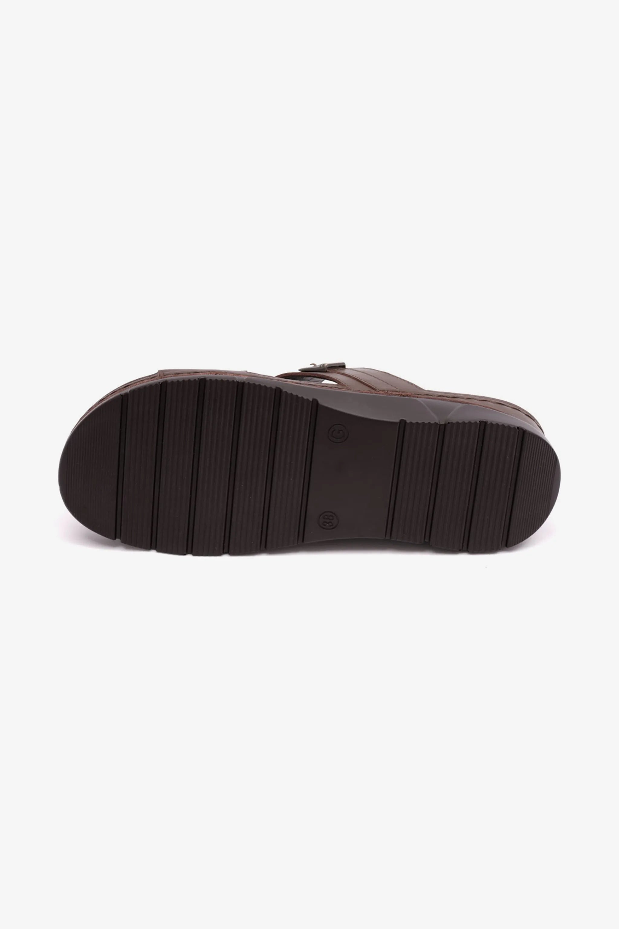 COMFORT PLUS ELEGANT TRIM LADIES SANDAL BROWN - Seventy7