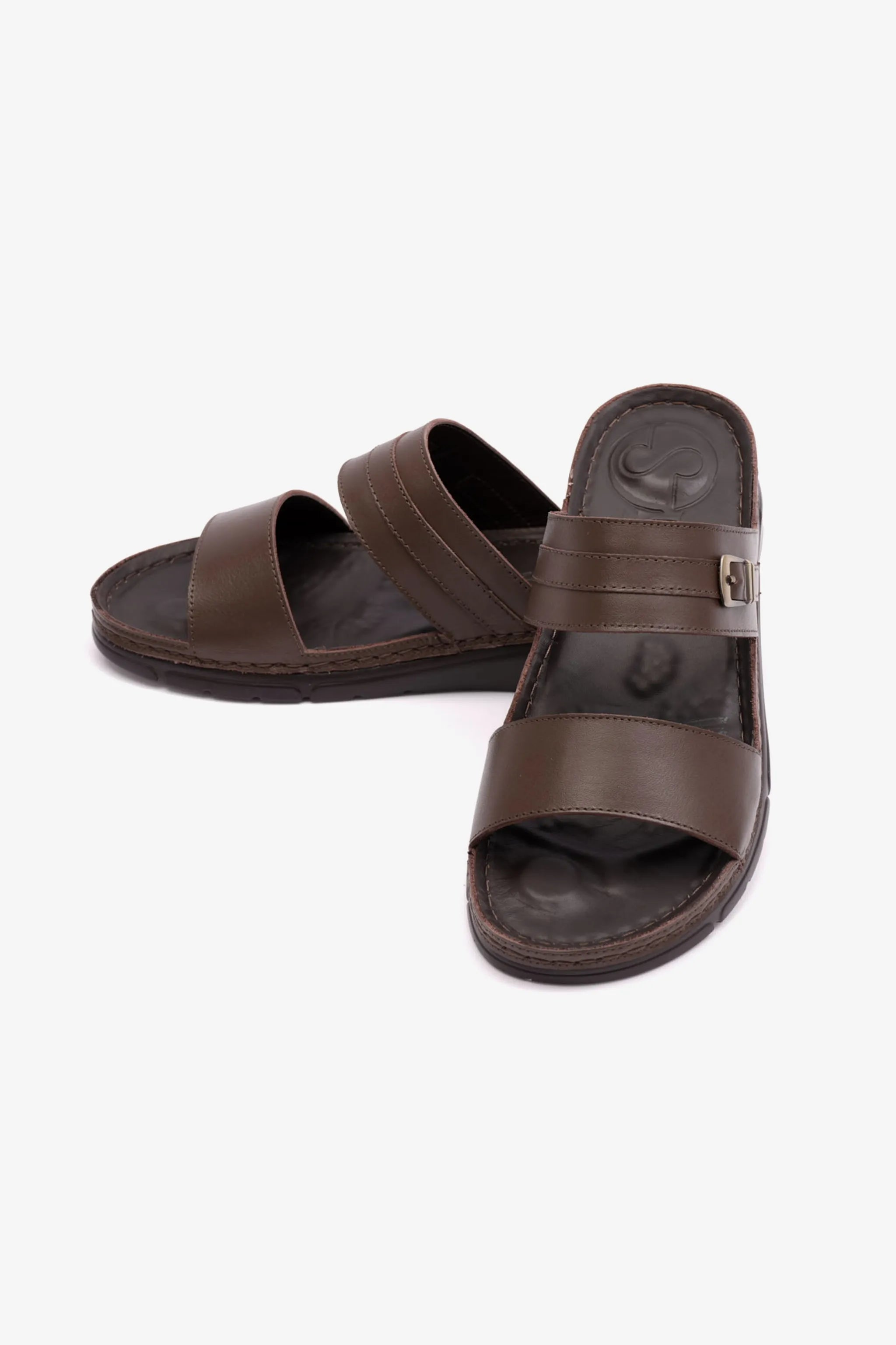 COMFORT PLUS ELEGANT TRIM LADIES SANDAL BROWN - Seventy7