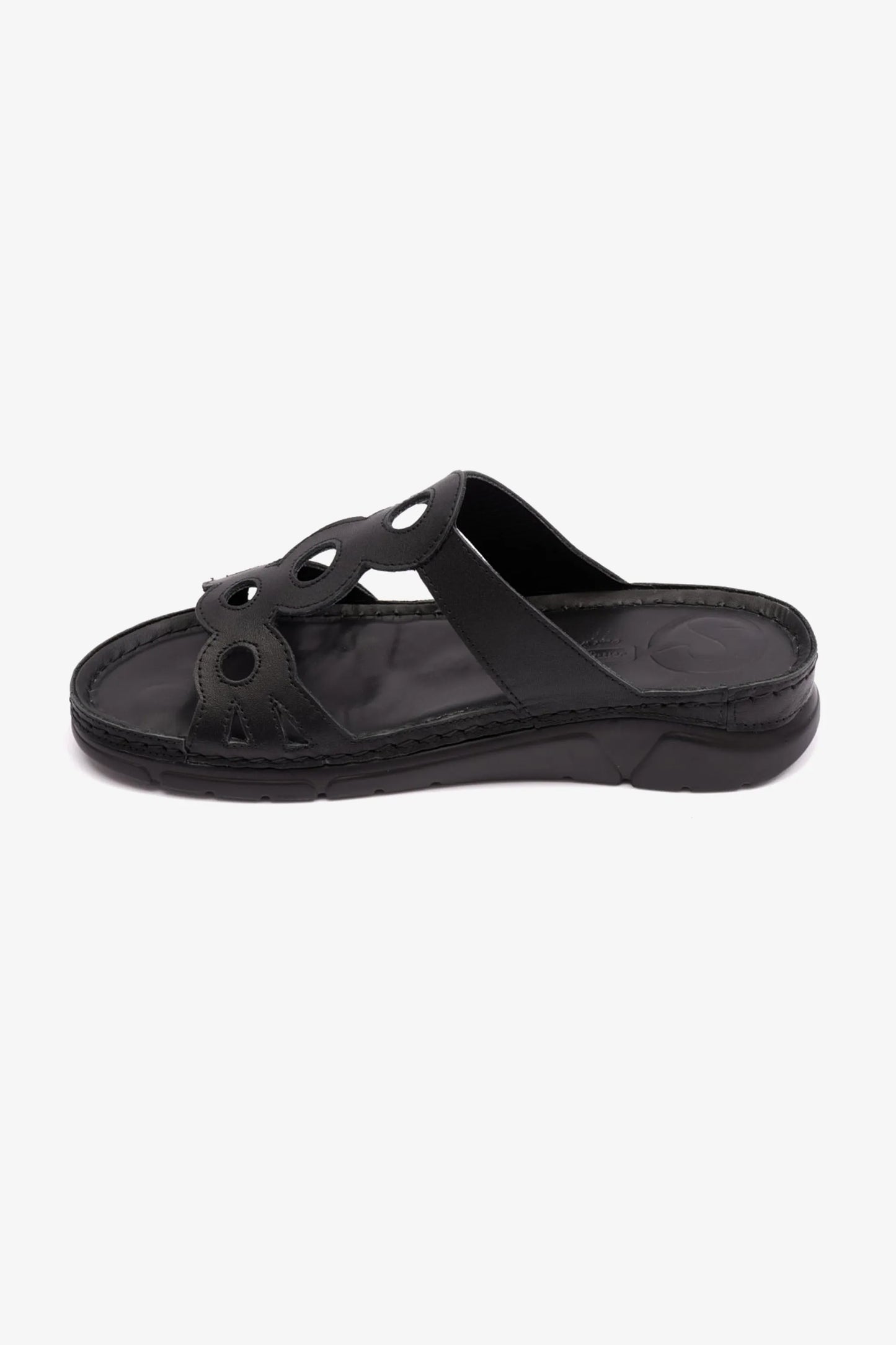 COMFORT PLUS LADIES SANDAL WITH ULTRA MASSAGE POINT BLACK - Seventy7