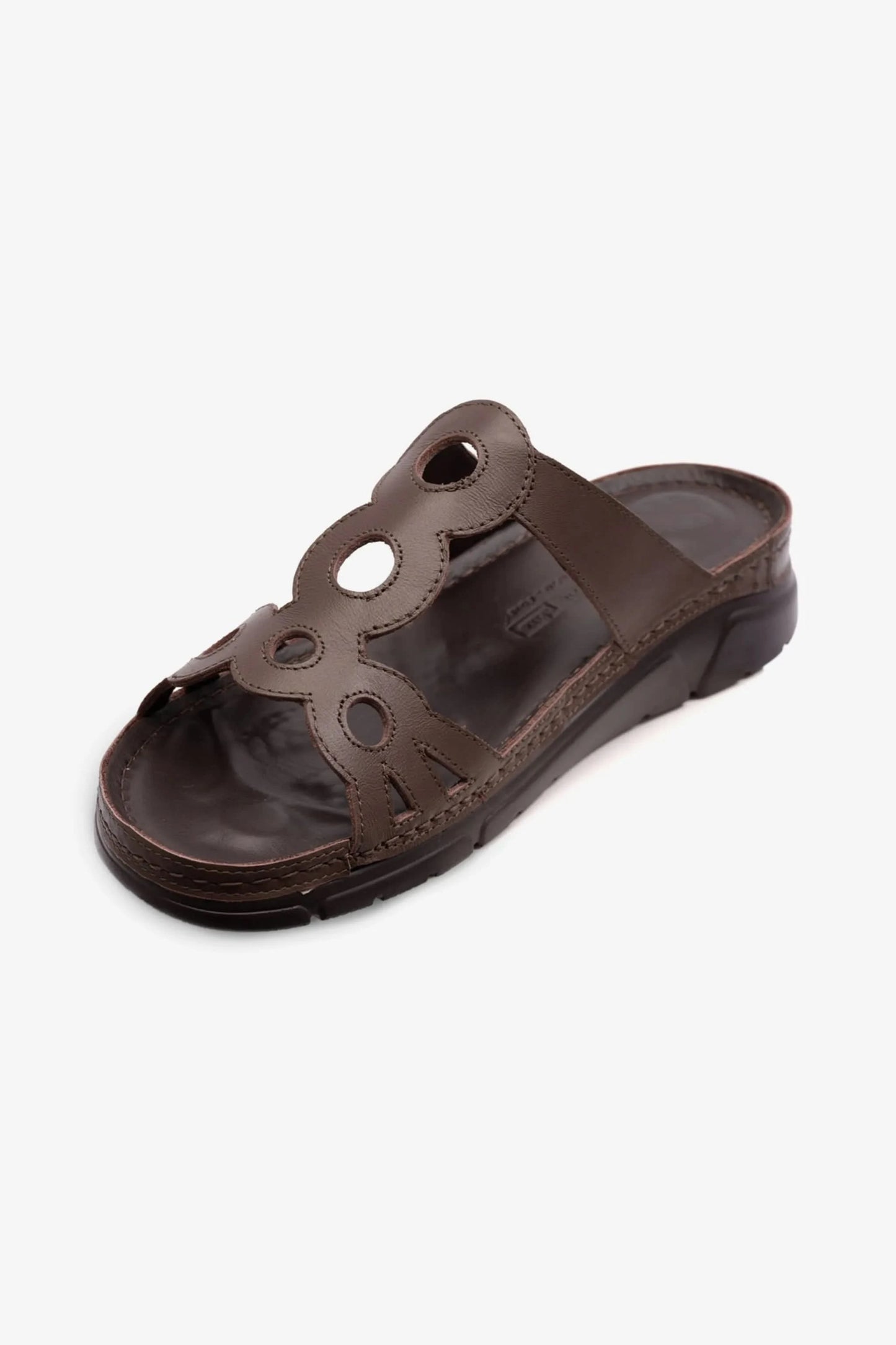 COMFORT PLUS LADIES SANDAL WITH ULTRA MASSAGE POINT BROWN - Seventy7