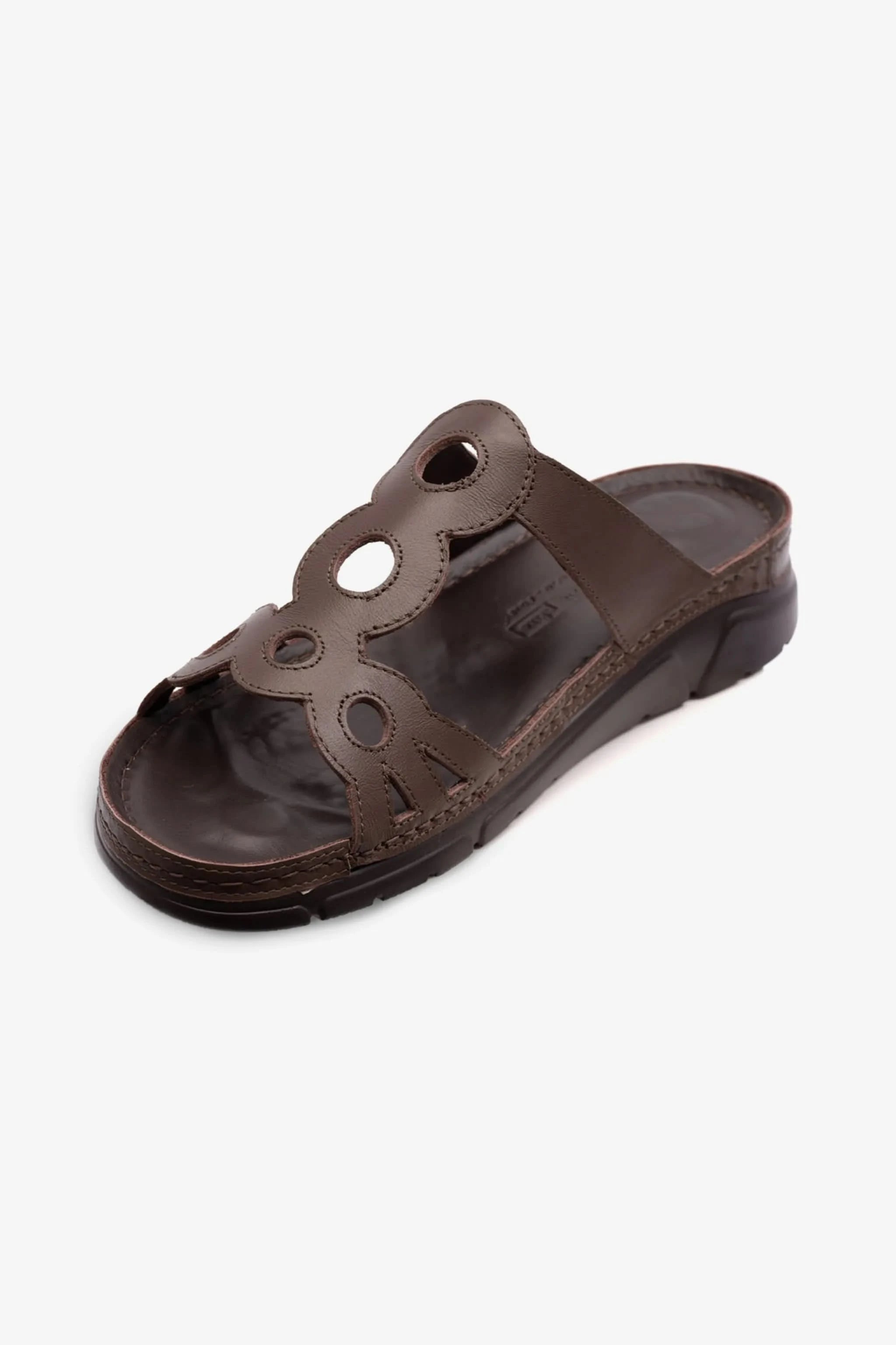 COMFORT PLUS LADIES SANDAL WITH ULTRA MASSAGE POINT BROWN - Seventy7