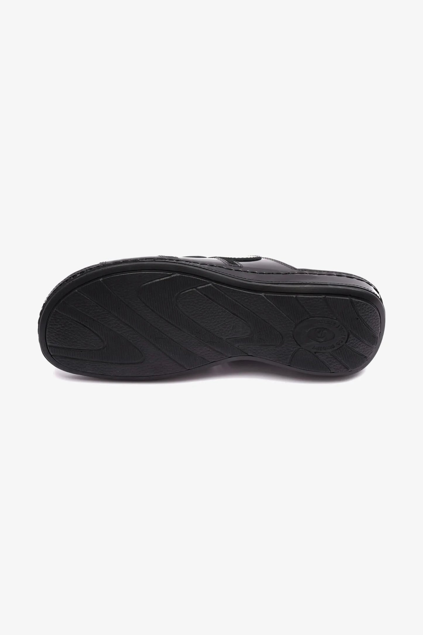 WOMENS COMFORT PLUS SOFT FOOTBED SANDALS BLACK - Seventy7