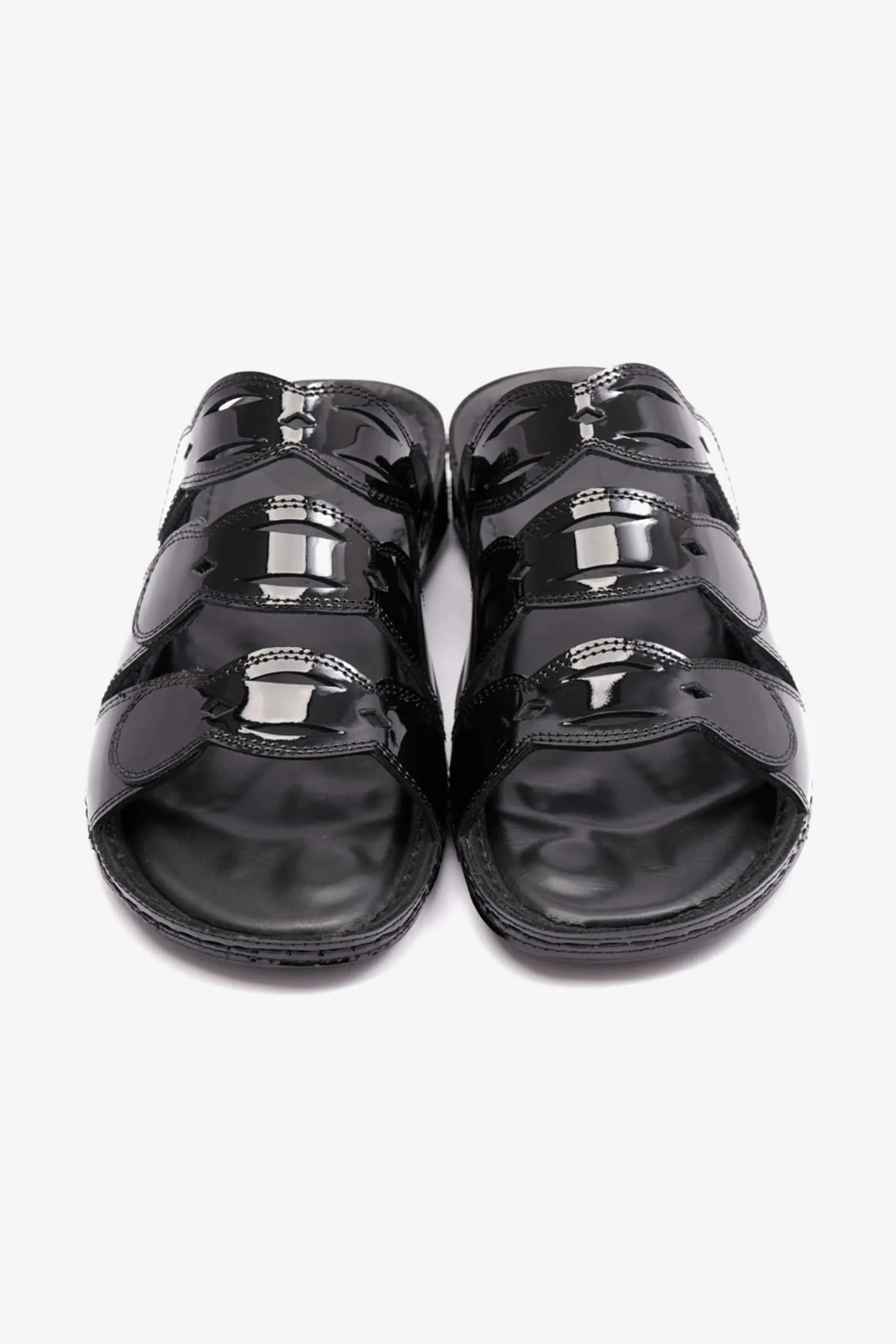 WOMENS COMFORT PLUS SOFT FOOTBED SANDALS BLACK - Seventy7