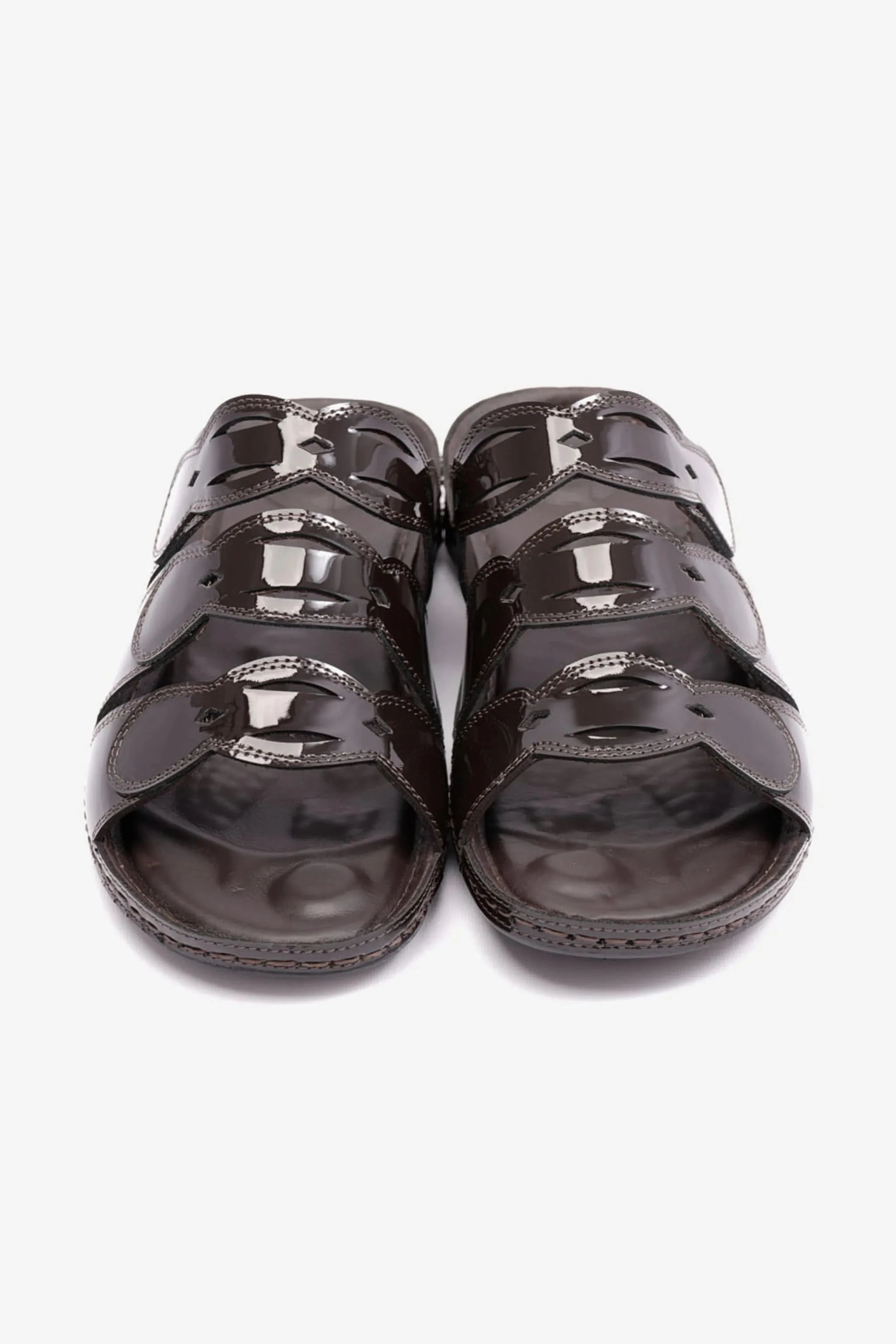 WOMENS COMFORT PLUS SOFT FOOTBED SANDALS BROWN - Seventy7