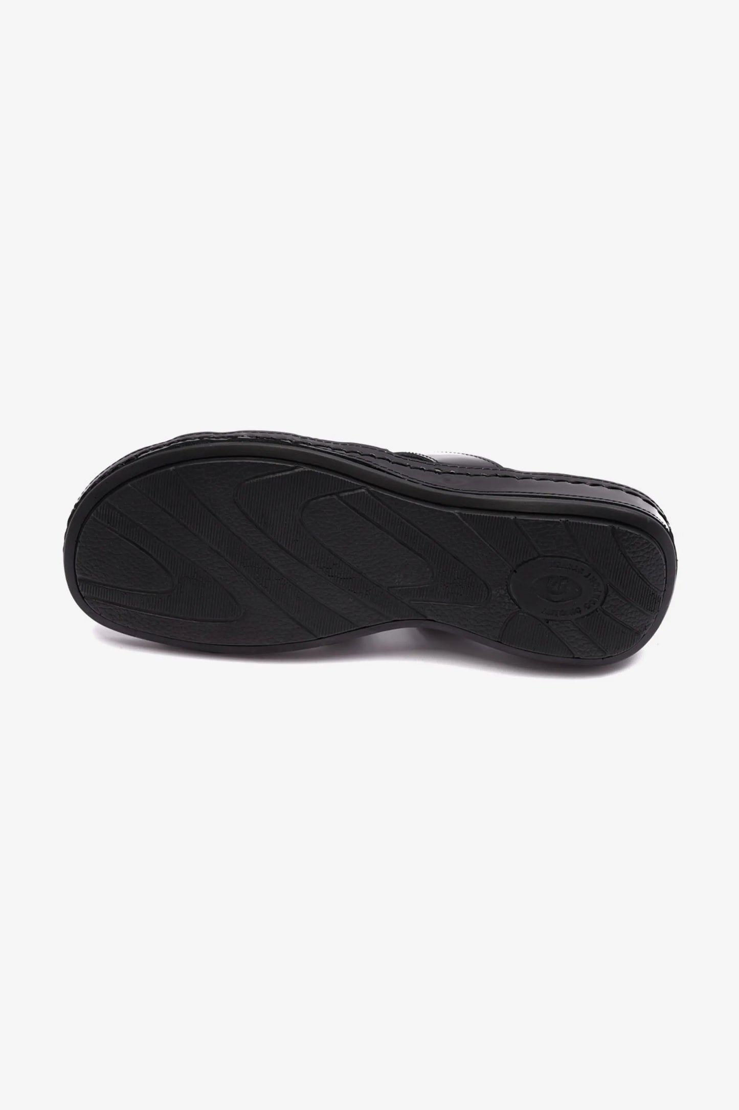 FLAT OUTSOLE COMFORT PLUS LADIES SANDAL BLACK - Seventy7