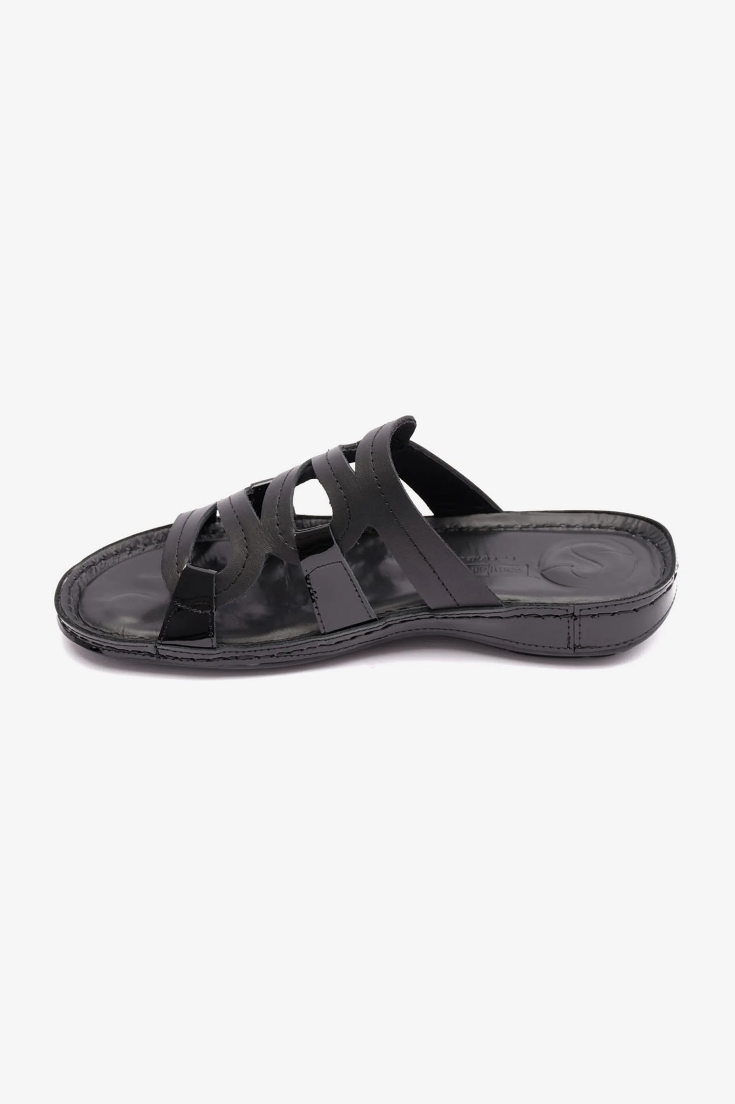 FLAT OUTSOLE COMFORT PLUS LADIES SANDAL BLACK - Seventy7