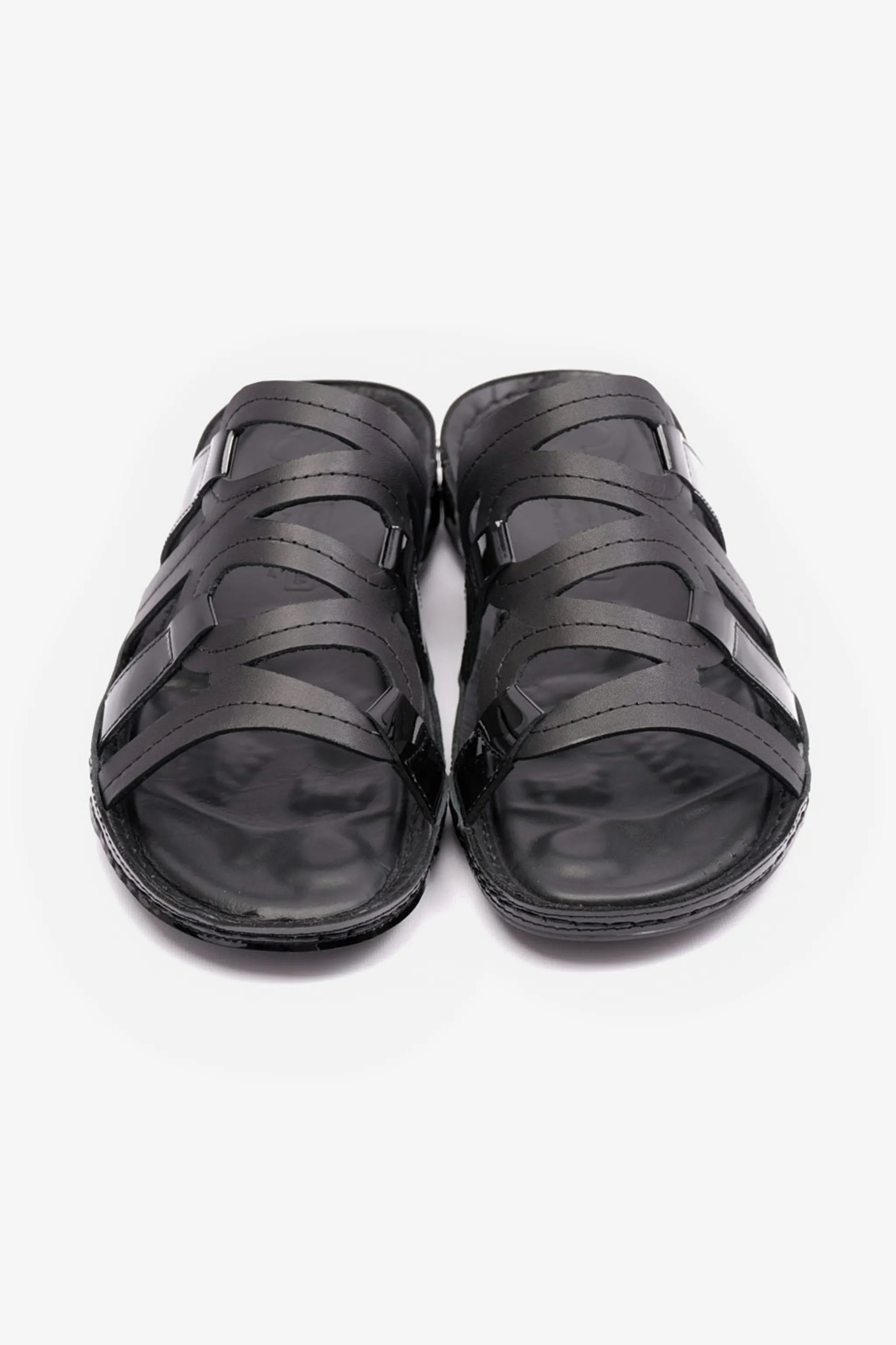 FLAT OUTSOLE COMFORT PLUS LADIES SANDAL BLACK - Seventy7