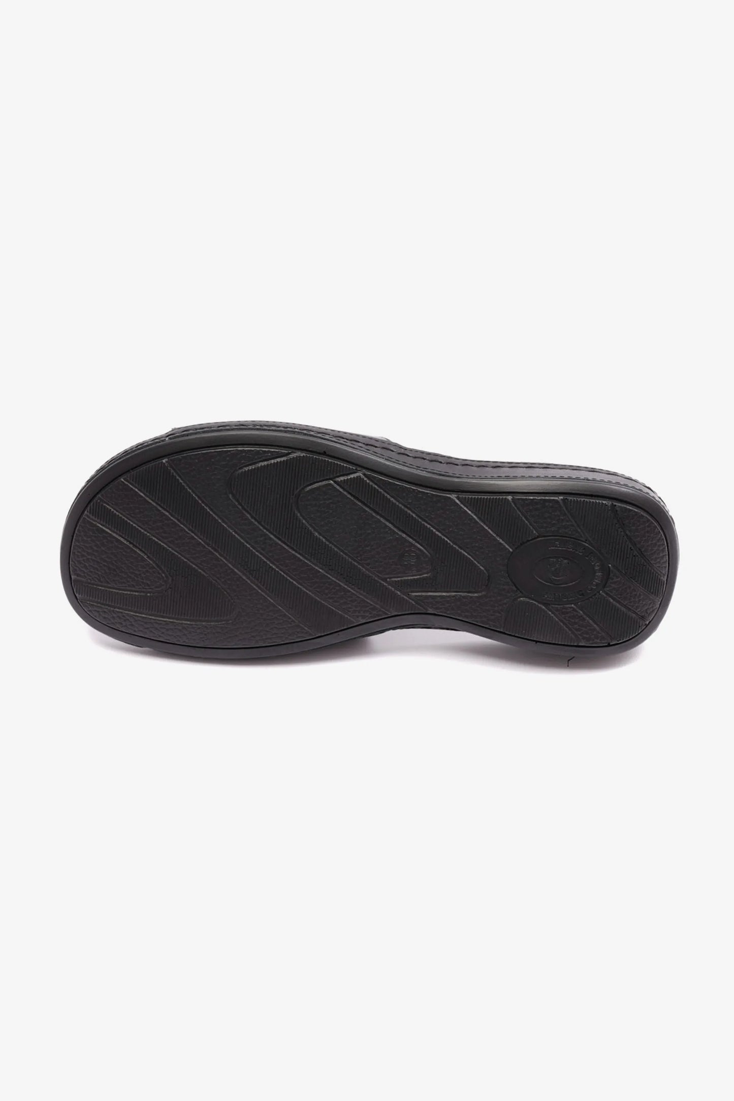 COMFORT PLUS ULTRA MASSAGE POINT SOFT NAPPA LADIES SANDAL BLACK - Seventy7