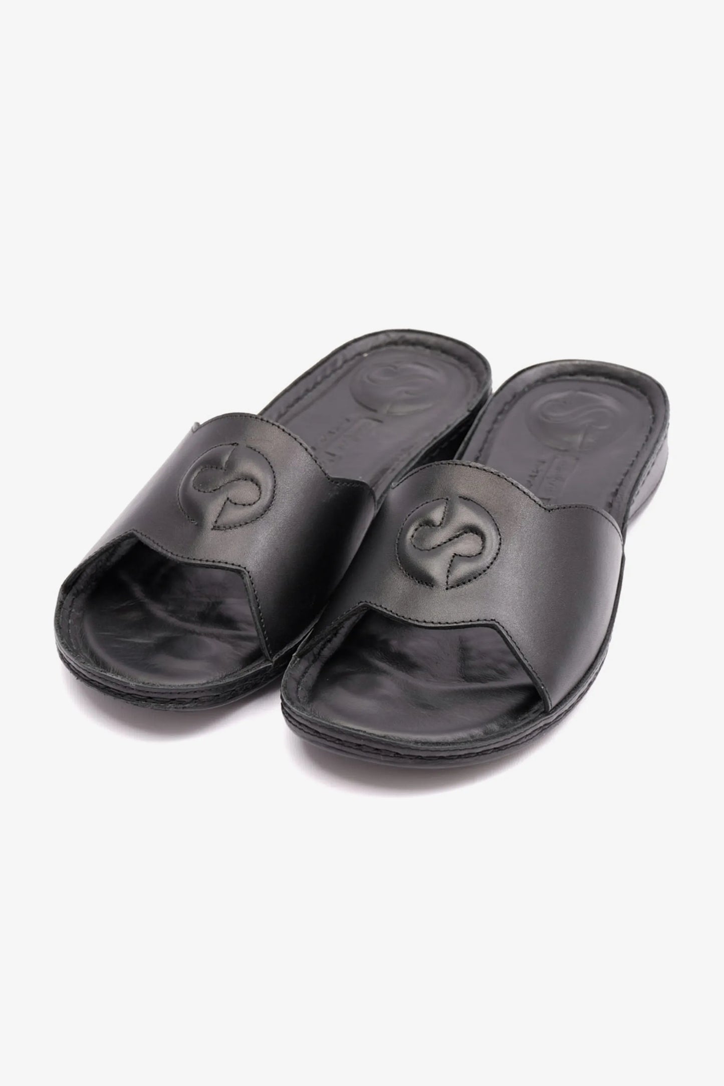 COMFORT PLUS ULTRA MASSAGE POINT SOFT NAPPA LADIES SANDAL BLACK - Seventy7