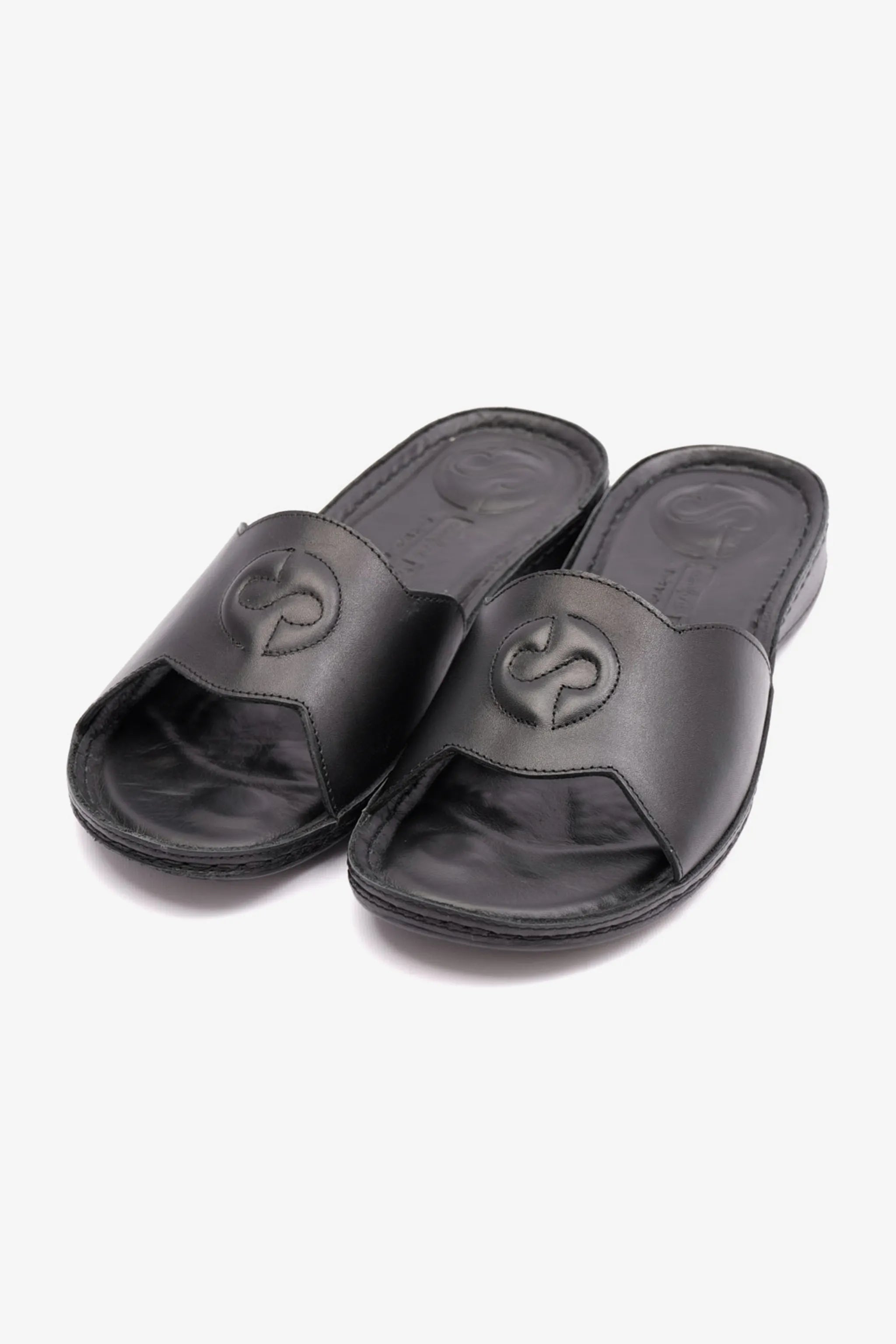 COMFORT PLUS ULTRA MASSAGE POINT SOFT NAPPA LADIES SANDAL BLACK - Seventy7