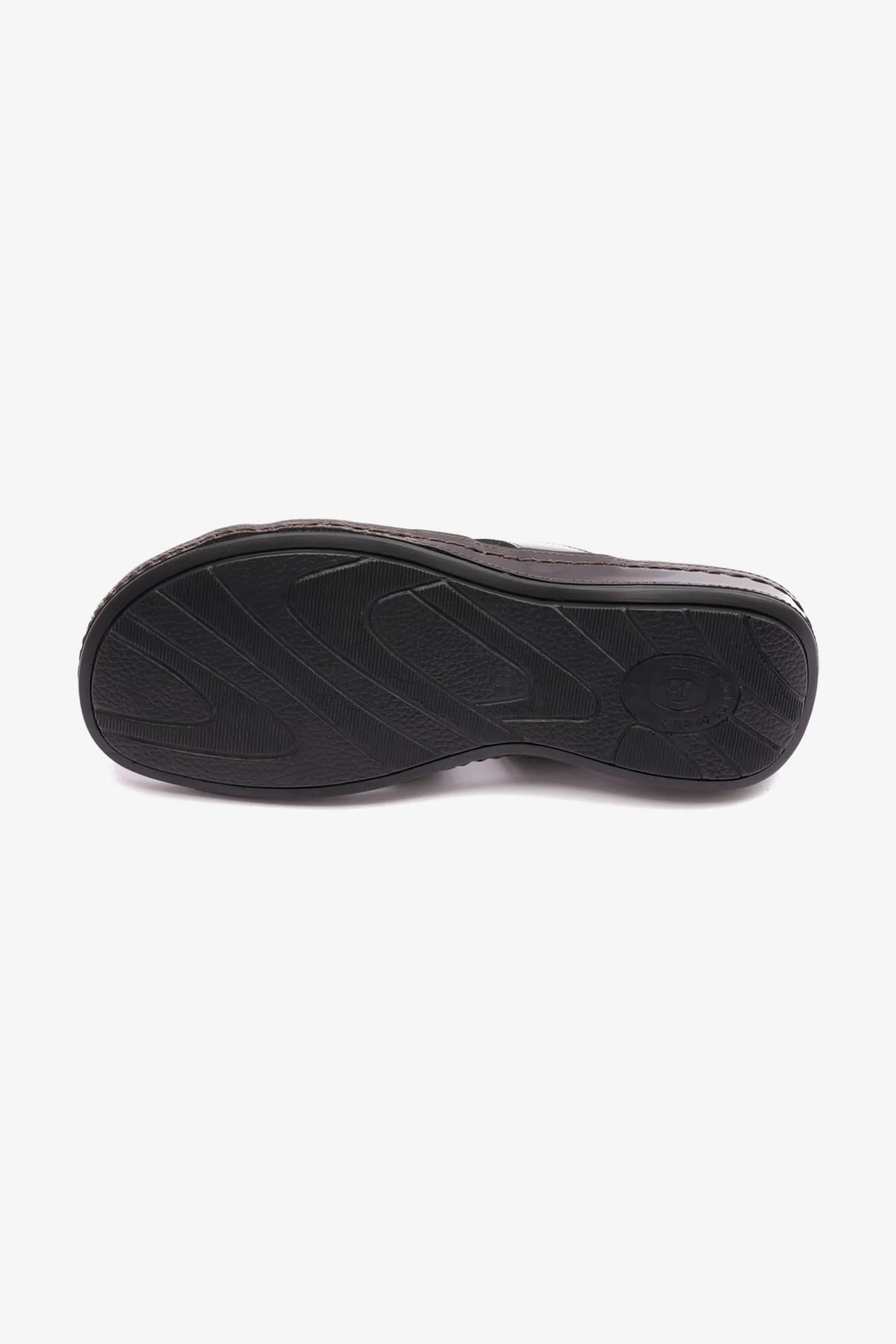 FLAT OUTSOLE COMFORT PLUS LADIES SANDAL BROWN - Seventy7