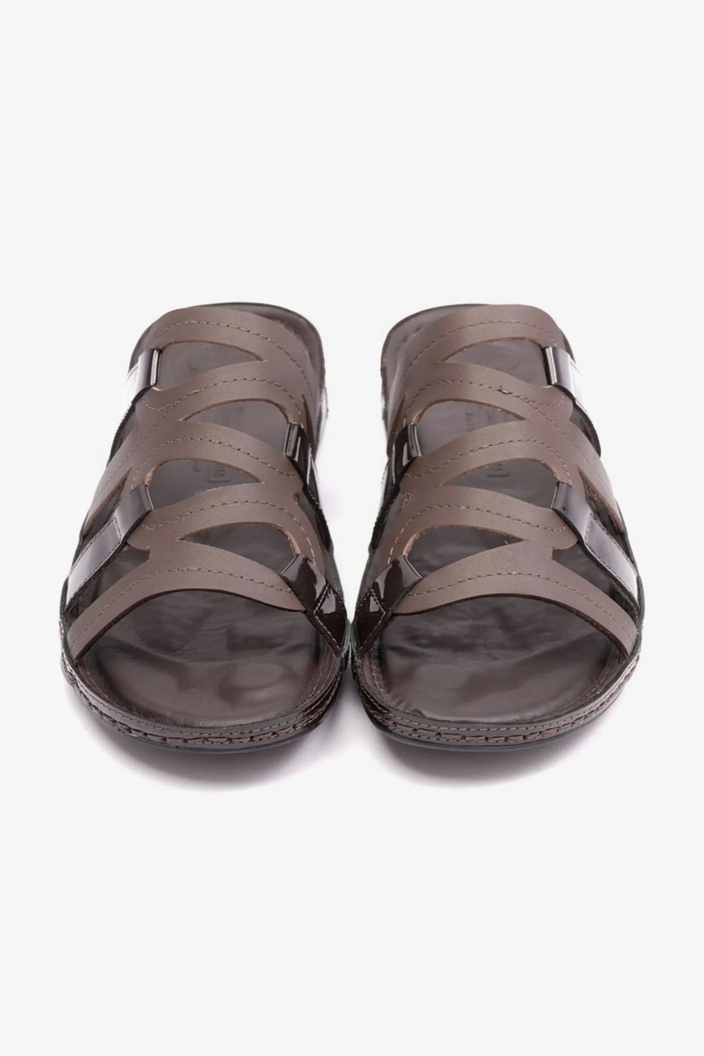 FLAT OUTSOLE COMFORT PLUS LADIES SANDAL BROWN - Seventy7