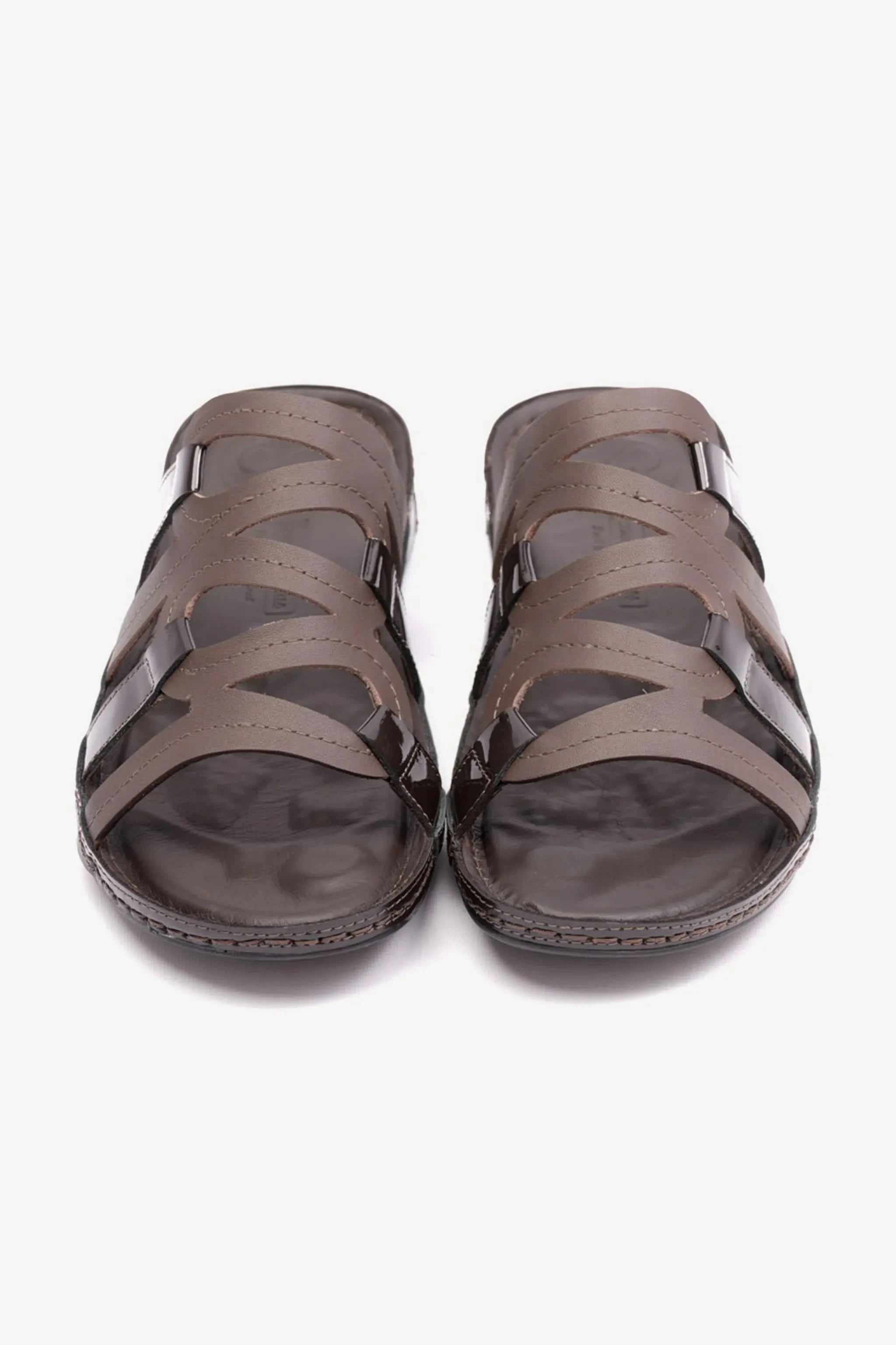 FLAT OUTSOLE COMFORT PLUS LADIES SANDAL BROWN - Seventy7