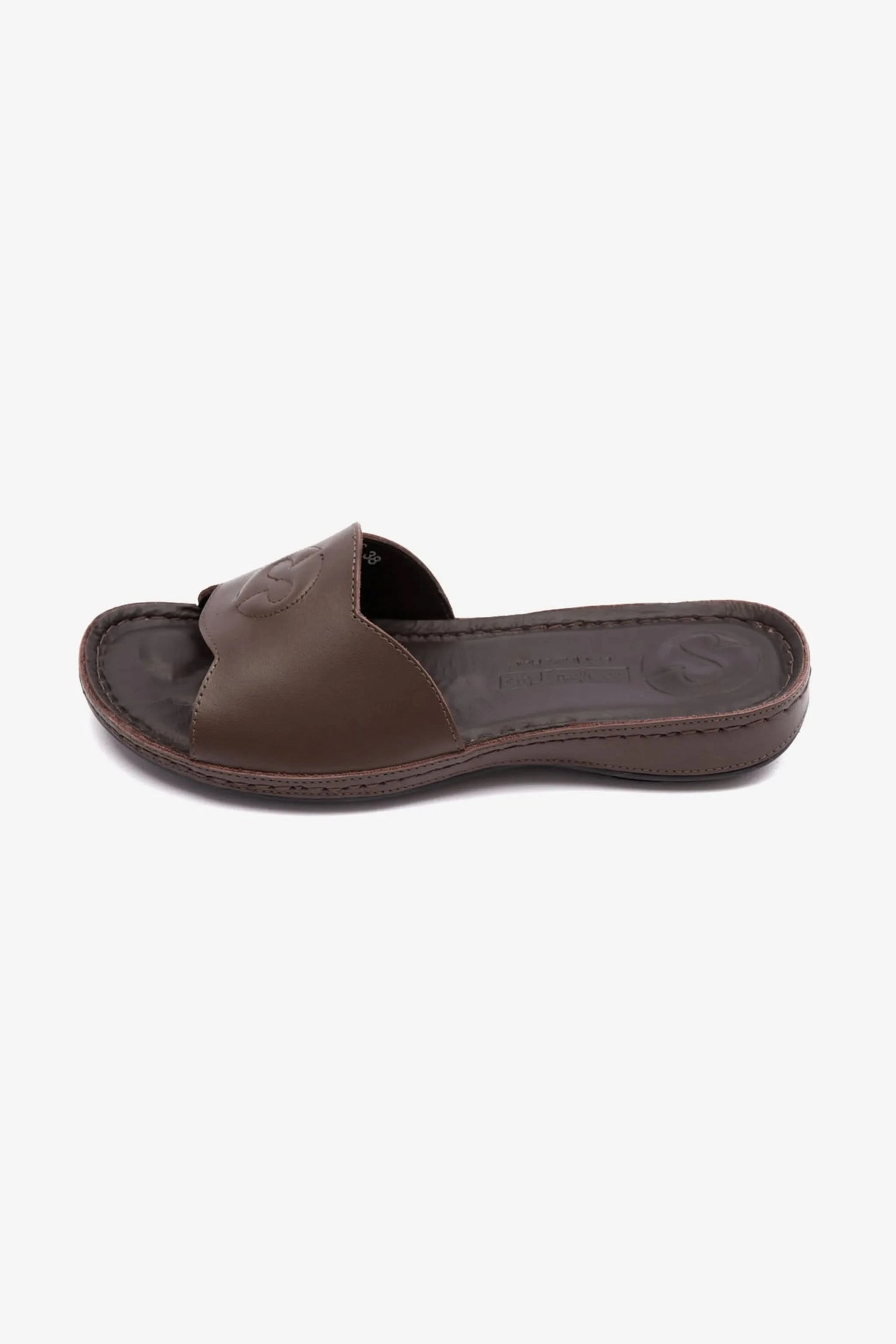 COMFORT PLUS ULTRA MASSAGE POINT SOFT NAPPA LADIES SANDAL BROWN - Seventy7