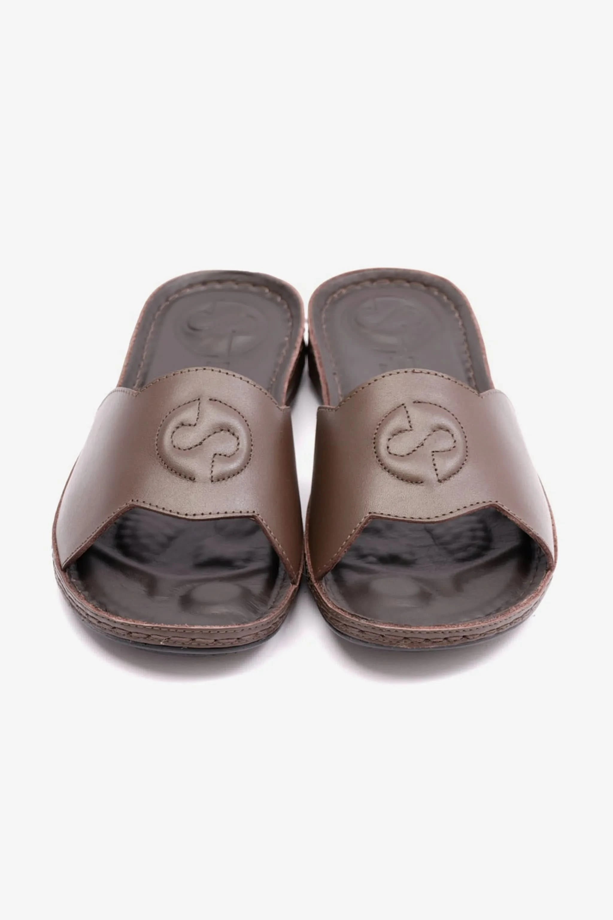 COMFORT PLUS ULTRA MASSAGE POINT SOFT NAPPA LADIES SANDAL BROWN - Seventy7