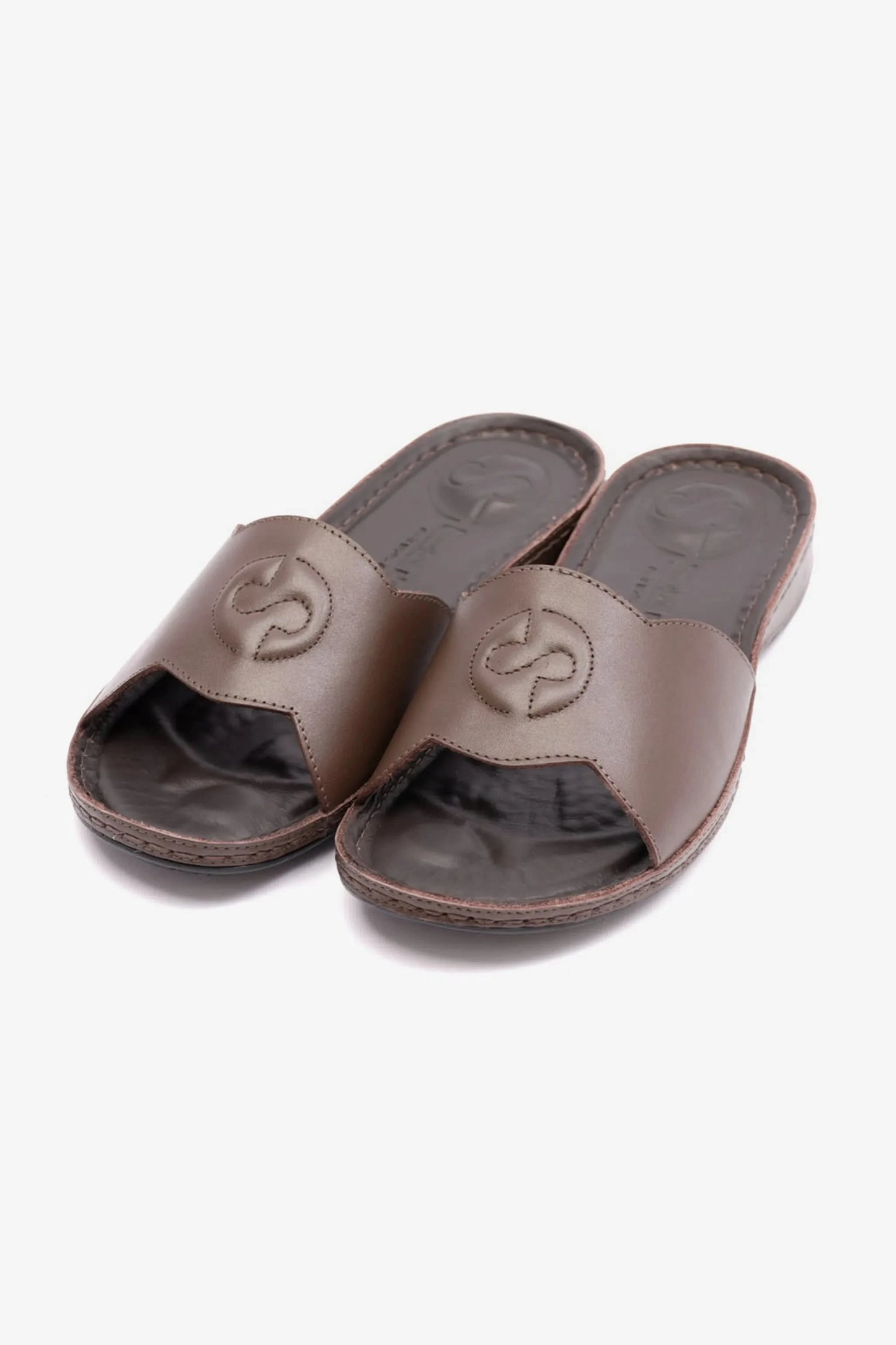 COMFORT PLUS ULTRA MASSAGE POINT SOFT NAPPA LADIES SANDAL BROWN - Seventy7